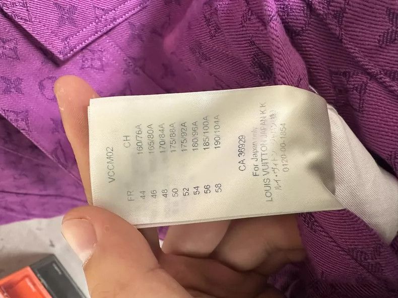 Louis Vuitton LOUIS VUITTON Purple full print denim jacket Size US L / EU 52-54 / 3 - 5 Thumbnail