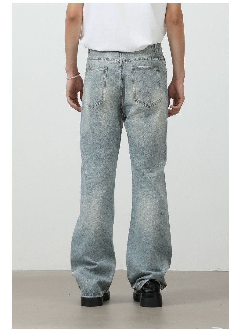 Japanese Brand Japanese retro washed distressed wide-leg straight jeans Size US 32 / EU 48 - 5 Thumbnail