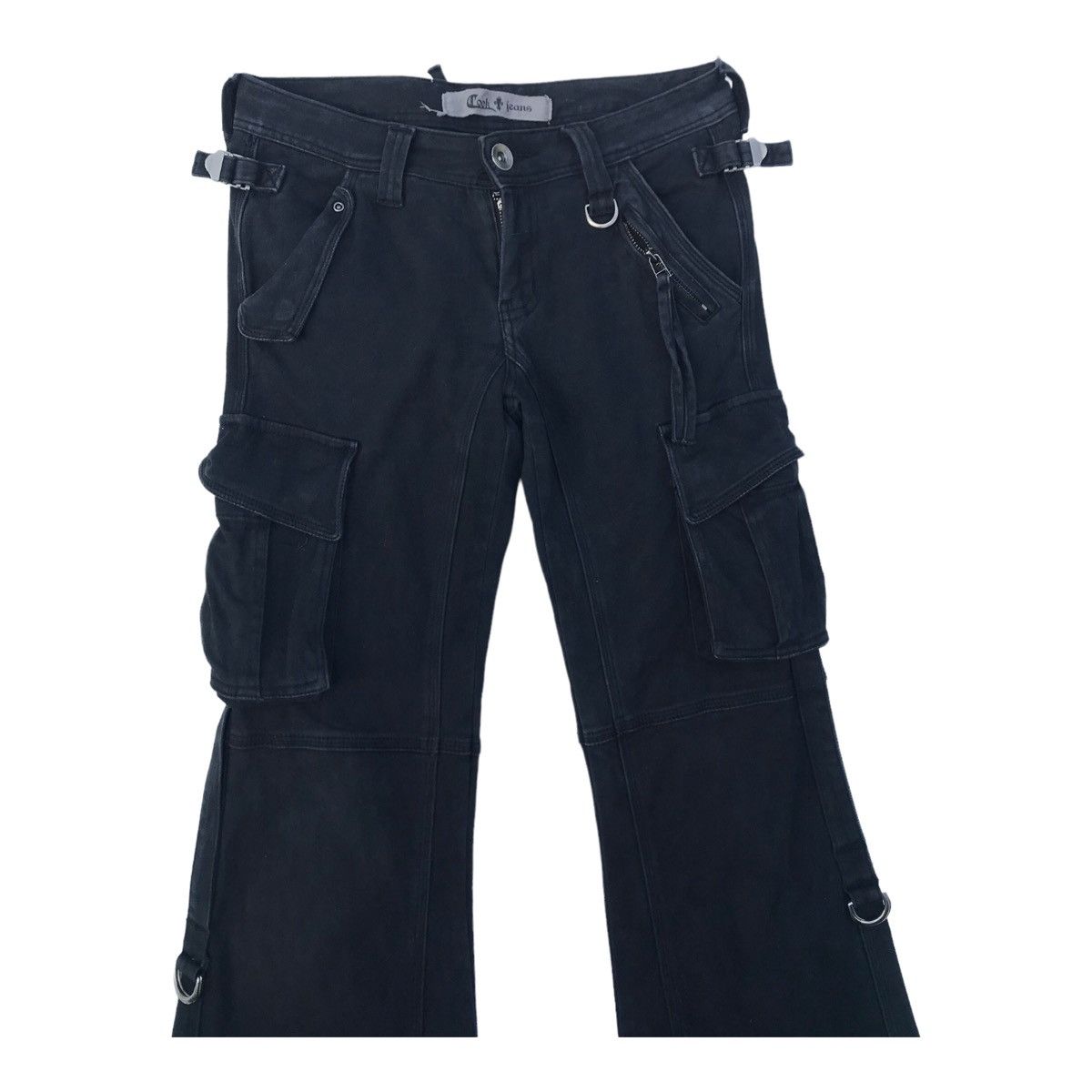 Japanese Brand Cook Jeans Japan Cargo Tactical Bondage Faded Pants Size US 29 - 5 Thumbnail