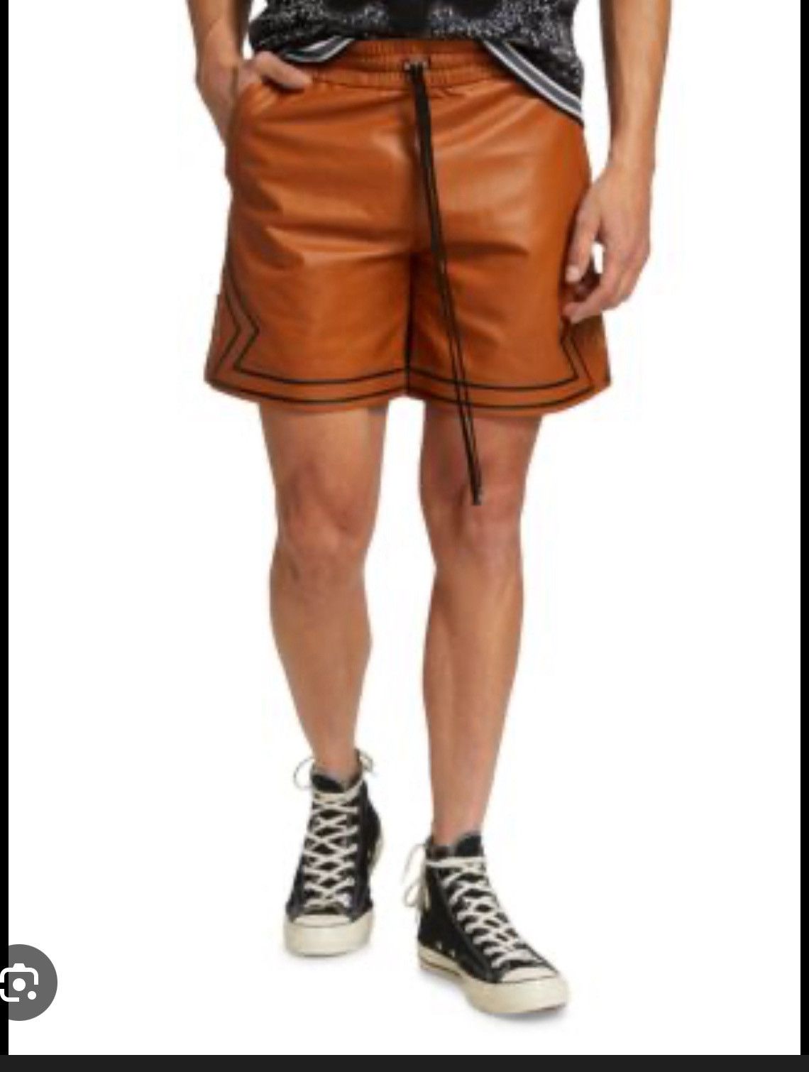 Amiri Amiri drawstring leather boxing shorts size 36 NEW Size US 36 / EU 52 - 1 Thumbnail