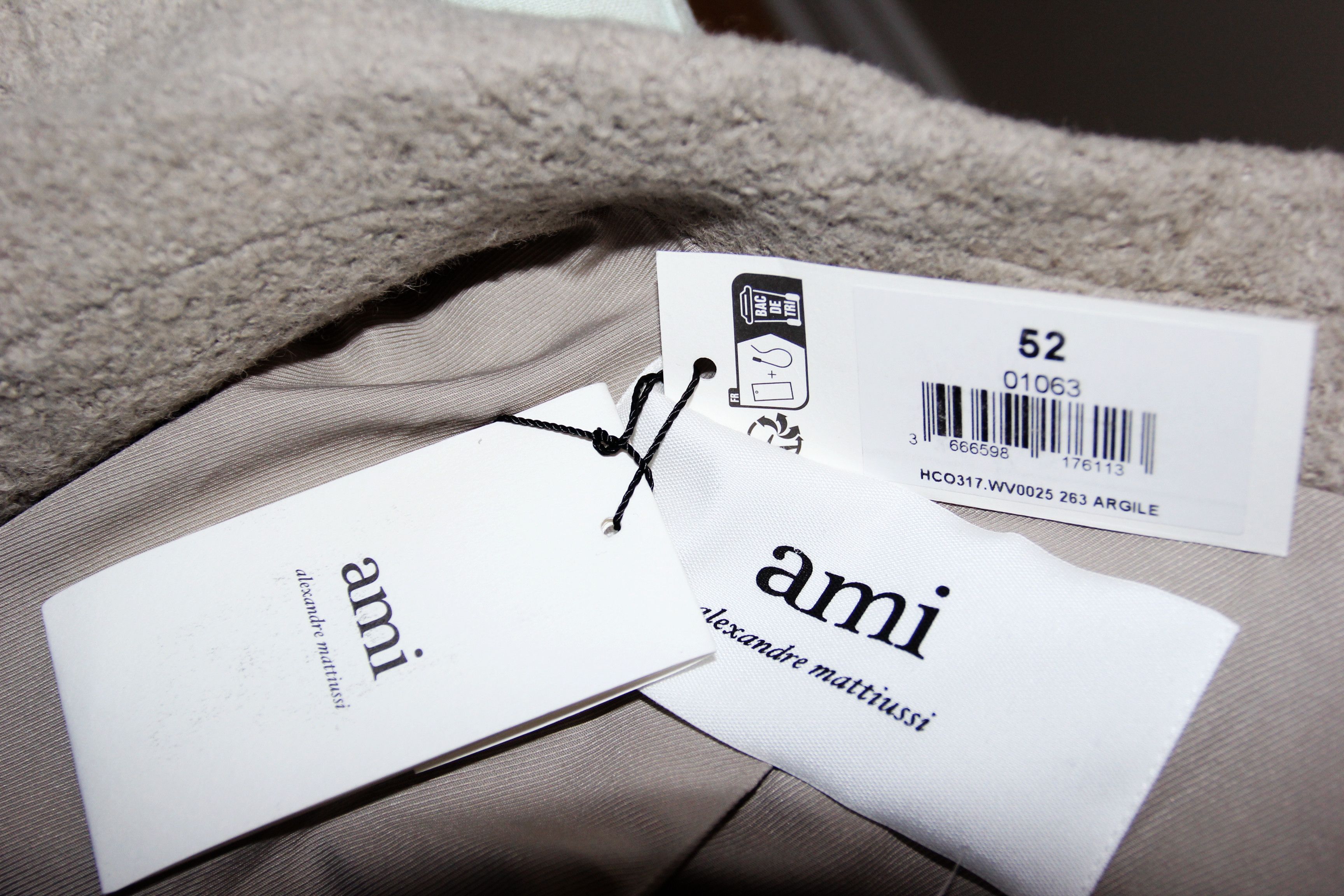 AMI BNWT AW23 AMI ARGYLE BOUCLE OVERSIZED COAT 52 Size US L / EU 52-54 / 3 - 8 Thumbnail