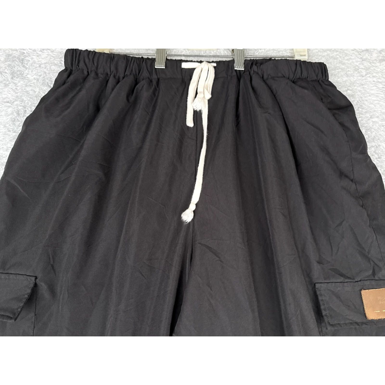 Shein SHEIN Curve Pants Womens 2XL Black Sherpa Lined Cargo Joggers Cuffed WARM Snow Size 40" / US 18 - 4 Thumbnail