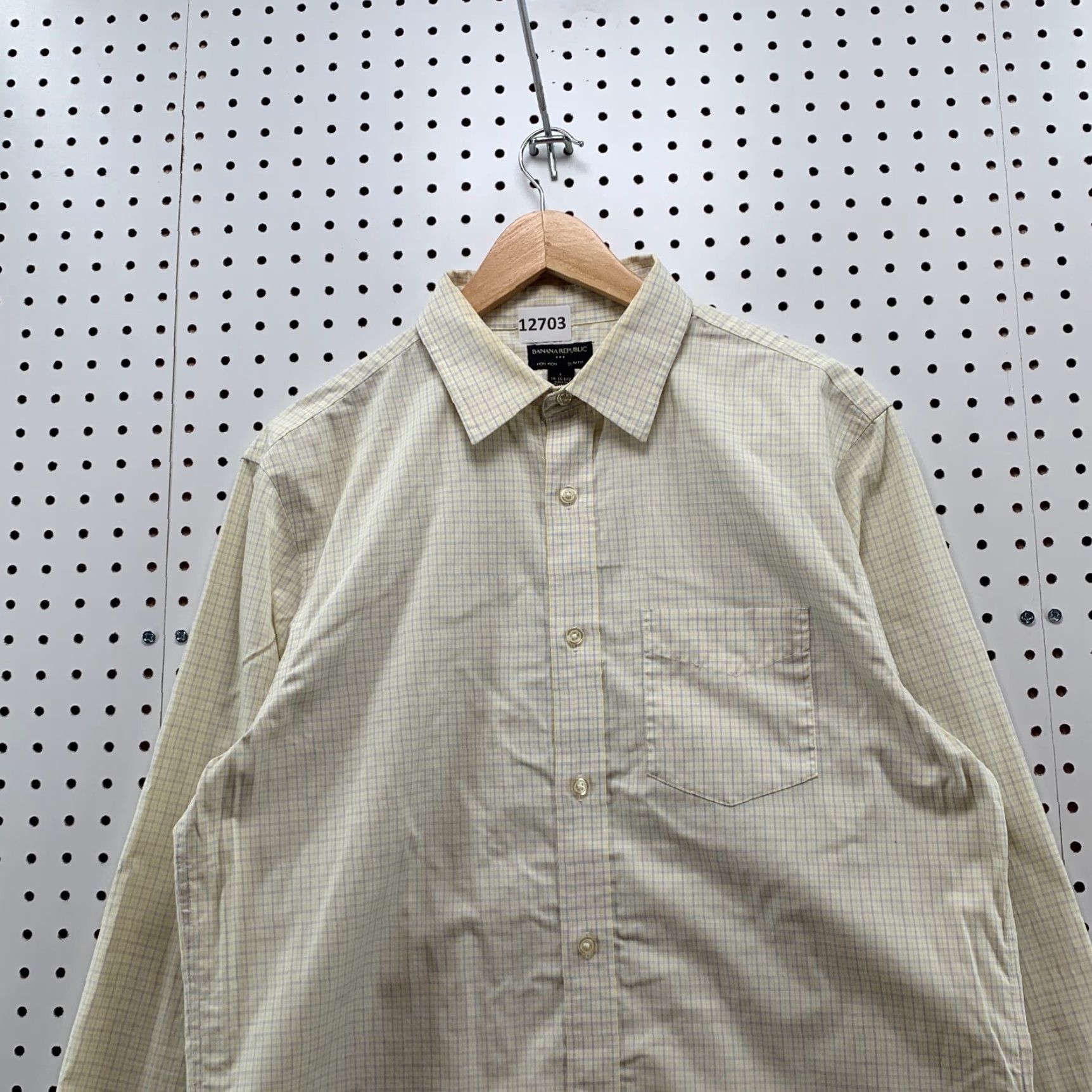 Banana Republic Banana Republic Shirt Mens Large Slim Fit Non Iron Tailored Button Yellow Plaid Button-Up Casual 90s Classic Size US L / EU 52-54 / 3 - 2 Thumbnail