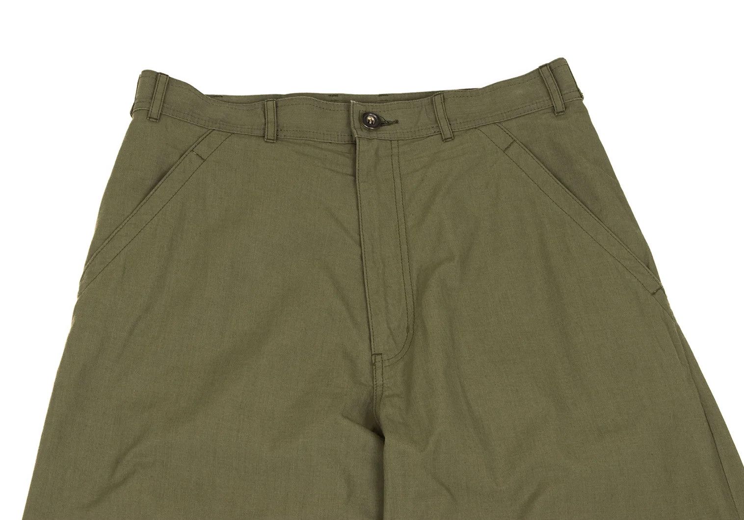Comme des Garcons Homme Plus Cotton Nylon Belted Work Pants in Khaki M Size US 32 / EU 48 - 2 Thumbnail
