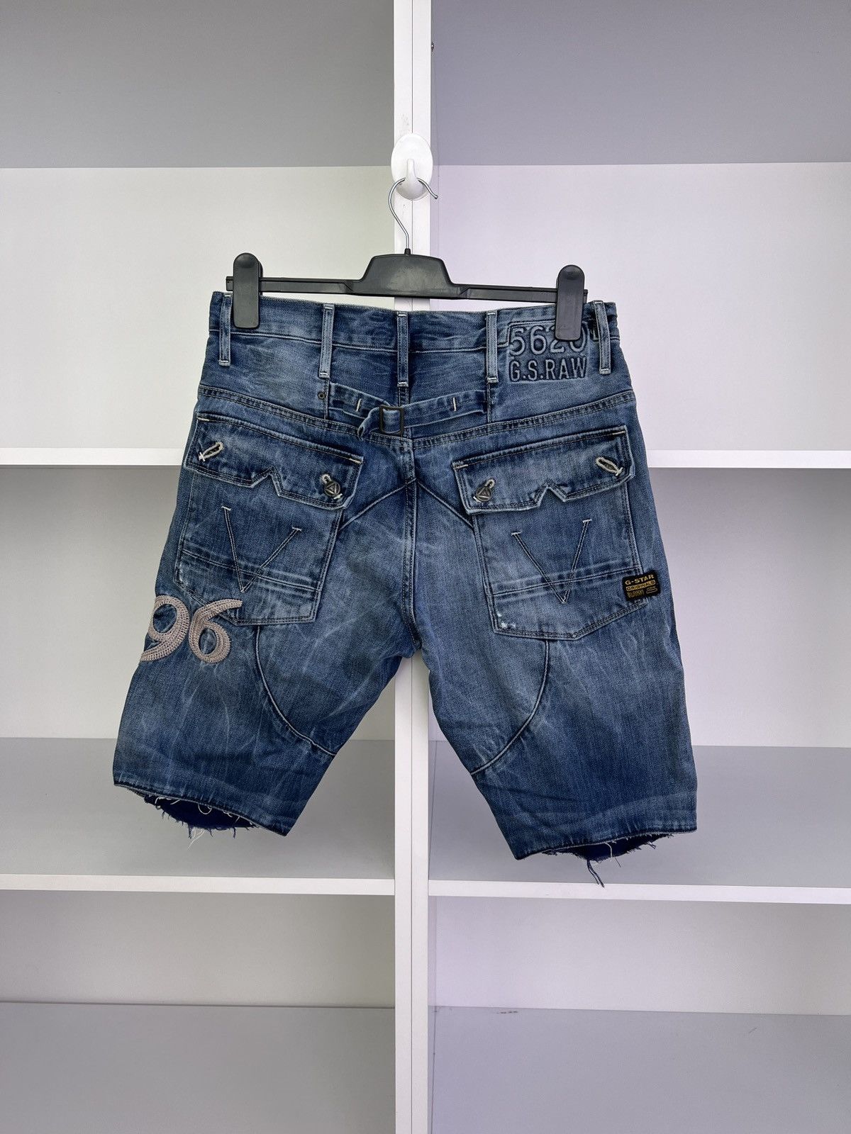 G-Star × Vintage Vintage G-Star MOTOR 5620 3D TAPERED EMBRO SHORTS Size US 32 / EU 48 - 1 Thumbnail