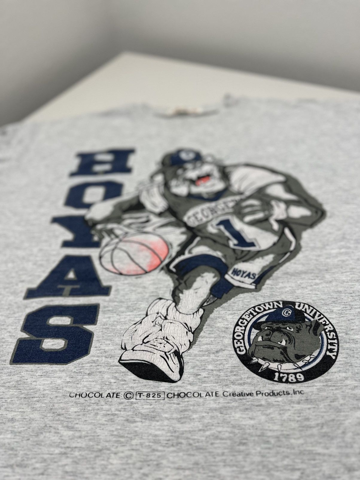 Chocolate Vintage 90s Georgetown Hoyas Crewneck L/S Tshirt Chocolate Size US M / EU 48-50 / 2 - 4 Thumbnail