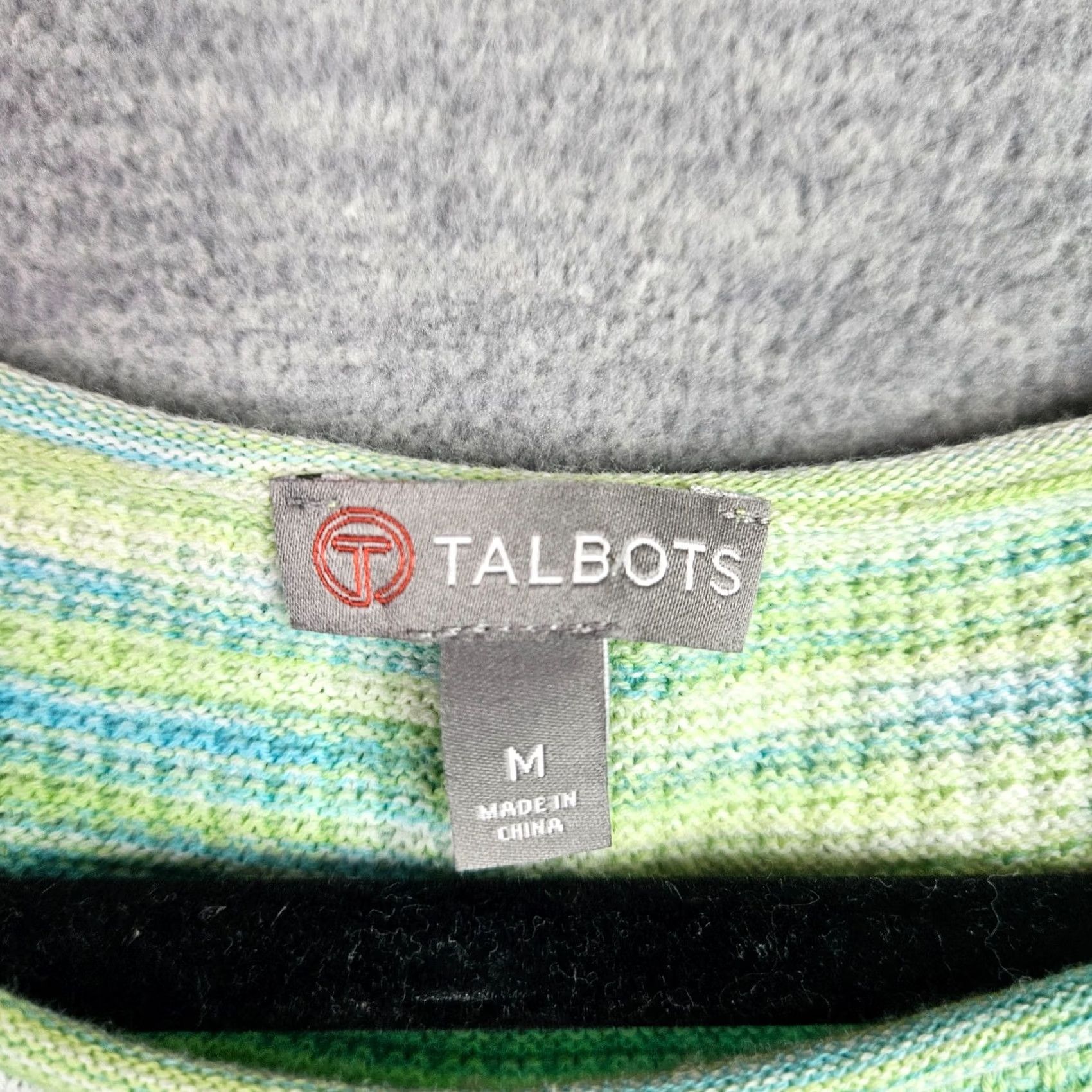 Talbots Talbots Women's Size Medium Knit Sweater 3/4 Sleeve Blue Cardigan Casual Modern Knit Cotton Regular Mens? Size M / US 6-8 / IT 42-44 - 3 Thumbnail