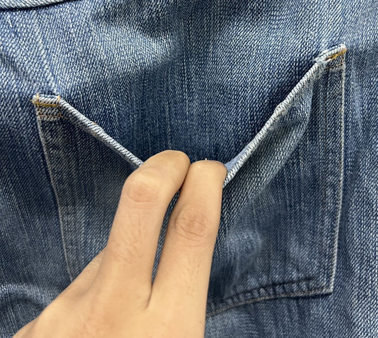 Blue Blue Japan × Vintage VINTAGE BLUE BLUE M.R MARKET DENIM PANTS Size US 32 / EU 48 - 11 Thumbnail