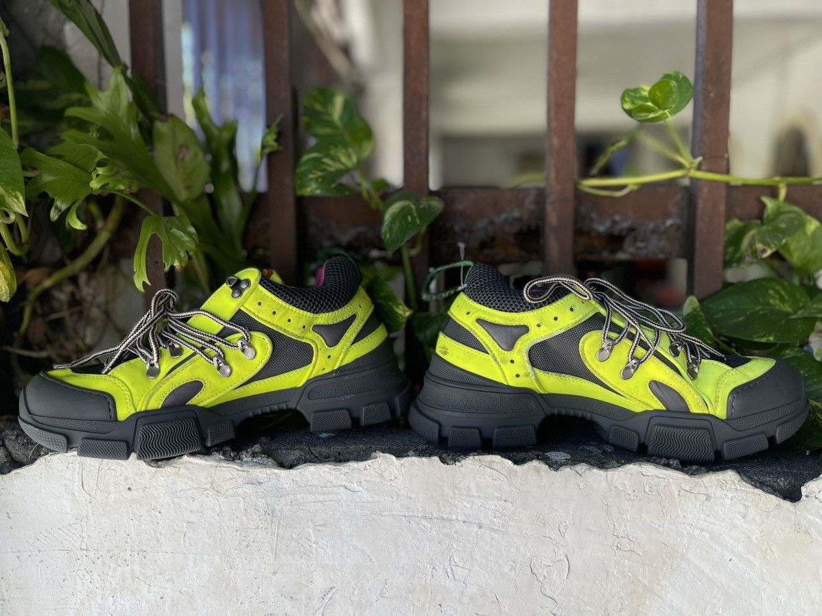 Gucci Gucci Flashtrek Low Sneakers Neon Yellow Green Size US 6.5 / EU 39-40 - 5 Thumbnail