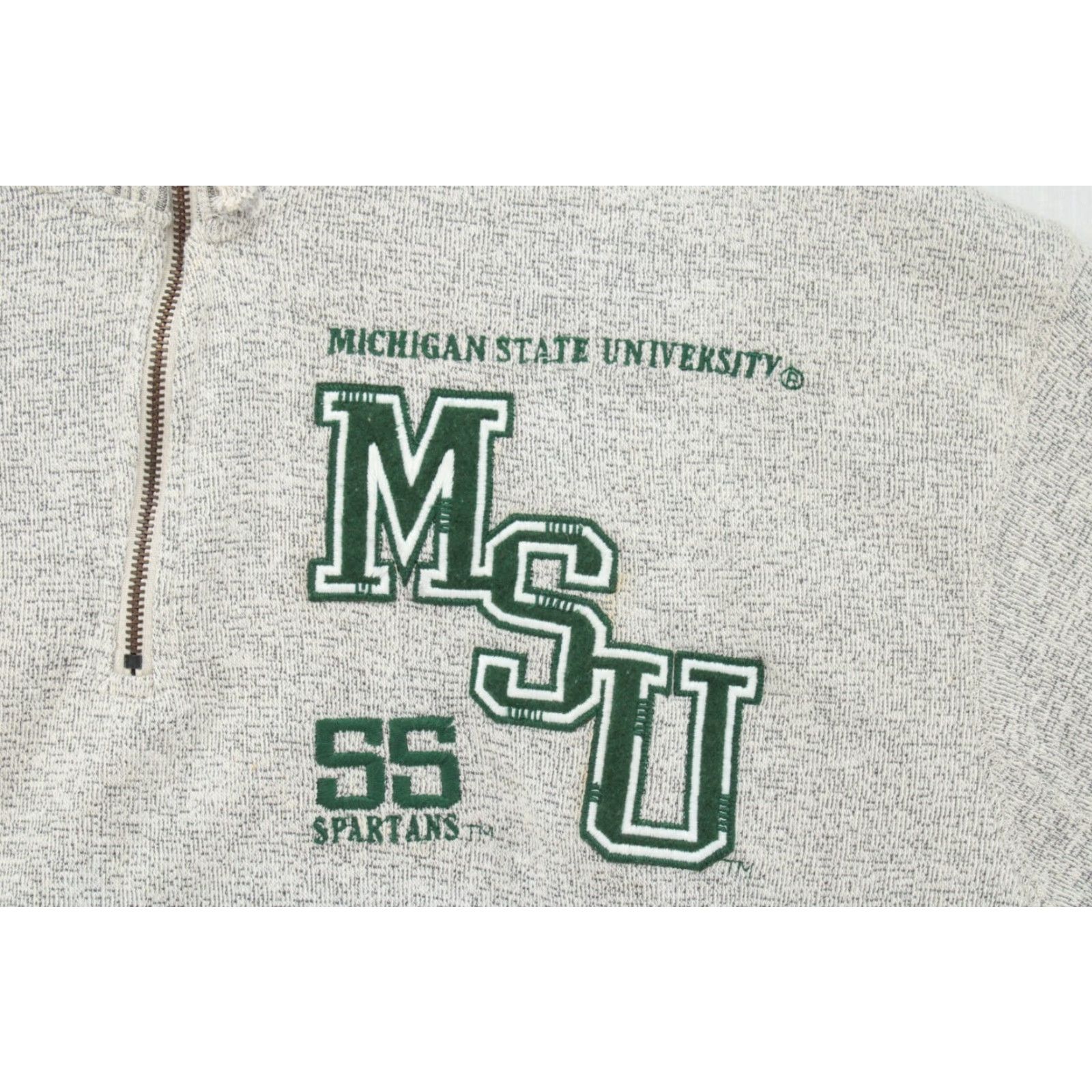 Vintage VINTAGE Old Varsity Brand Michigan State Spartans Sweater Sweatshirt Men's Large Gray Pullover Spirit Football 90s Mens Size US L / EU 52-54 / 3 - 2 Thumbnail