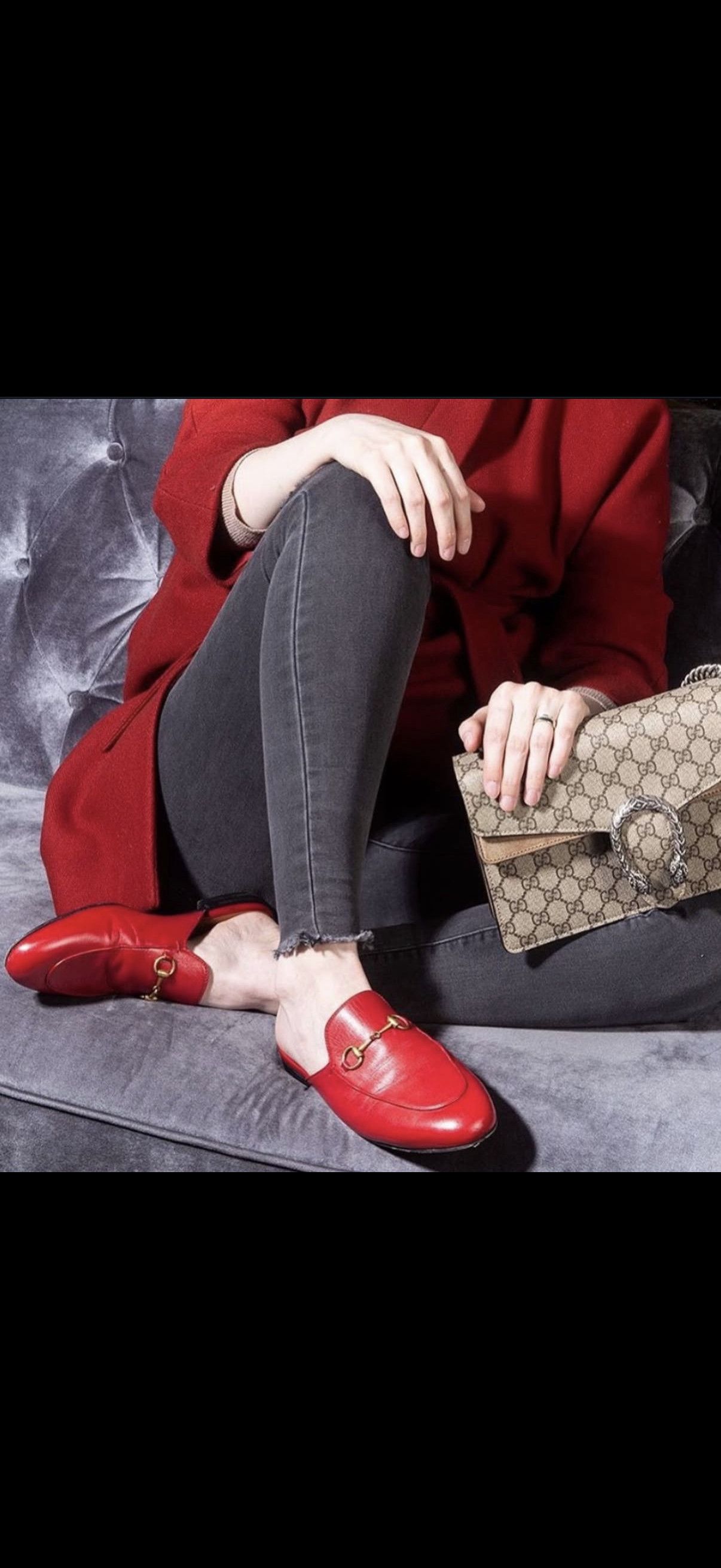 Gucci 🔥 Gucci clogs princetown horse red leather size 8 Us 38 eu Size US 8 / IT 38 - 16 Thumbnail
