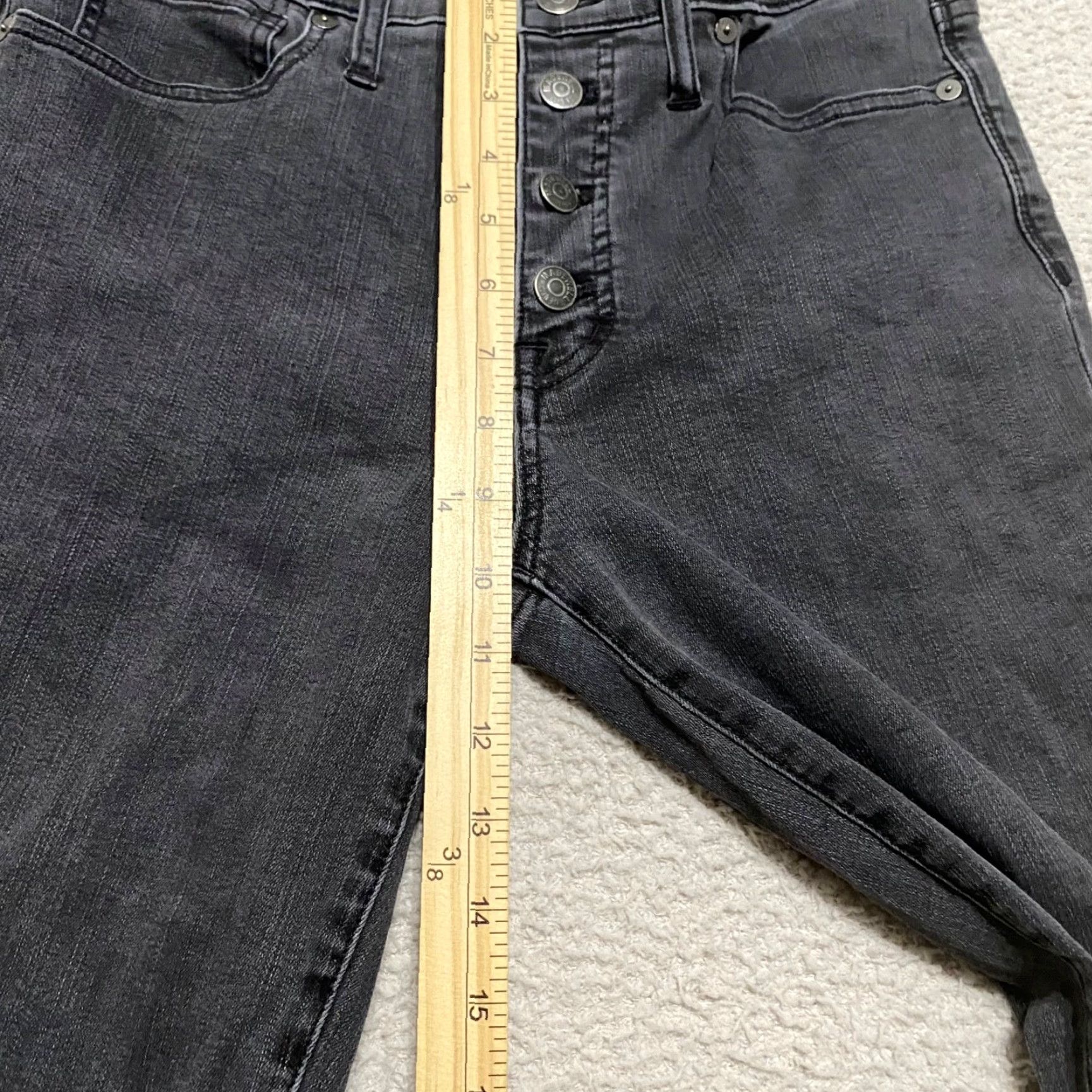 Madewell Madewell Jeans Womens Gray Denim High Rise Skinny 30 Medium Wash Button 5-Pocket Regular Rise Modern American 90s Women Size 24" / US 00 / IT 34 - 4 Thumbnail