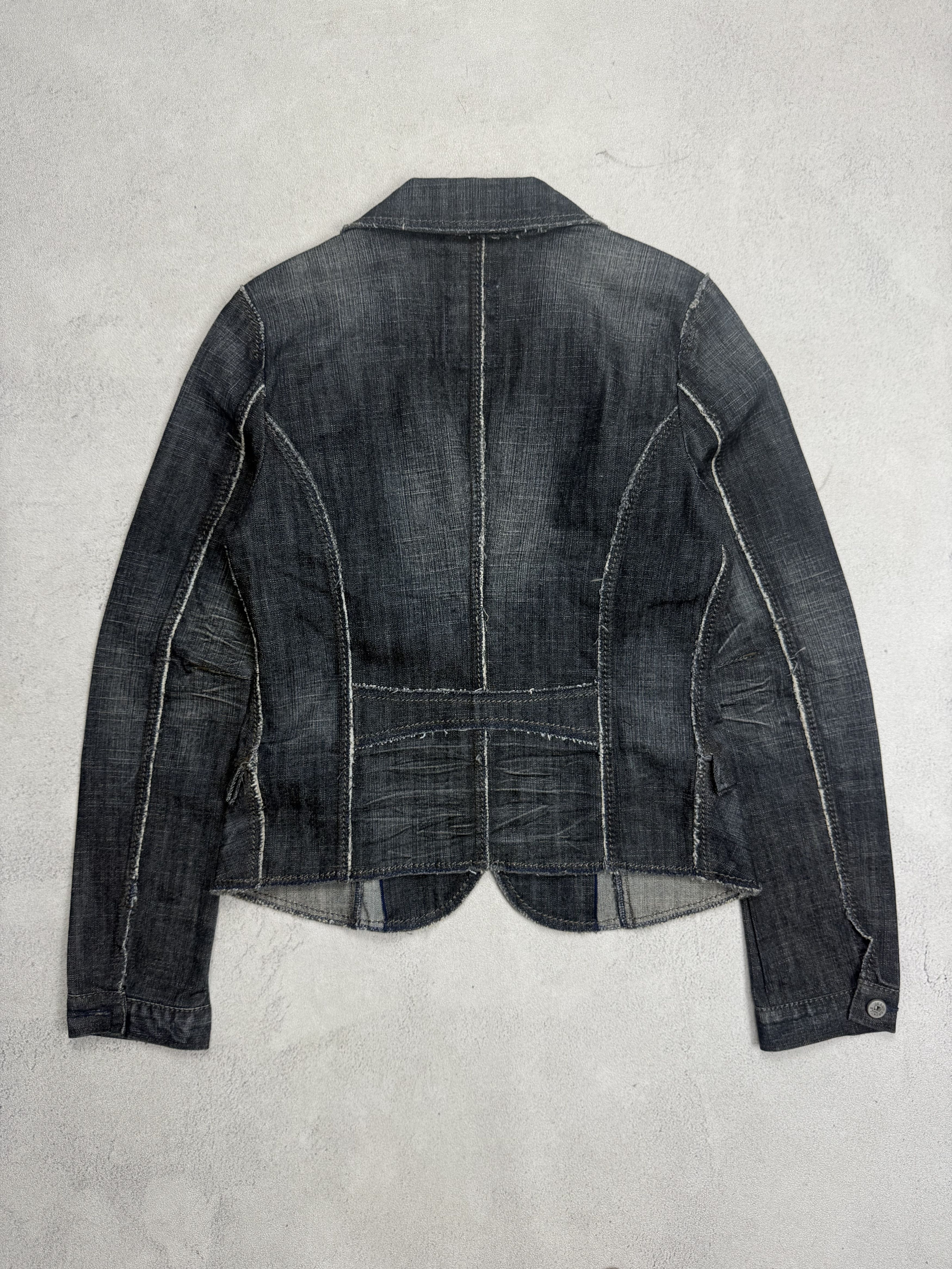 Marithe + Francois Girbaud Vintage Marithe Francois Girbaud Blazer Jeans Jacket Size L / US 10 / IT 46 - 4 Thumbnail