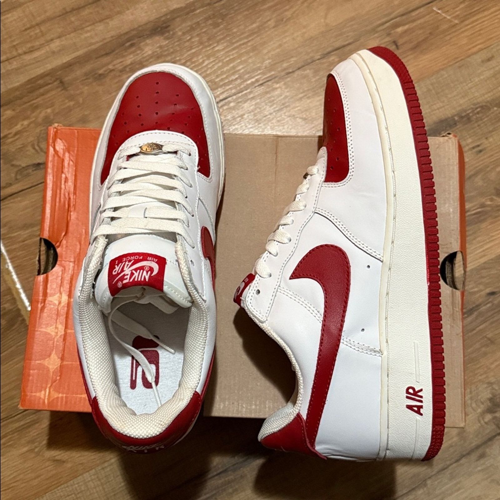 Nike 2003 Nike Air Force 1 'White Varsity Red' Size US 10.5 / EU 43-44 - 4 Thumbnail