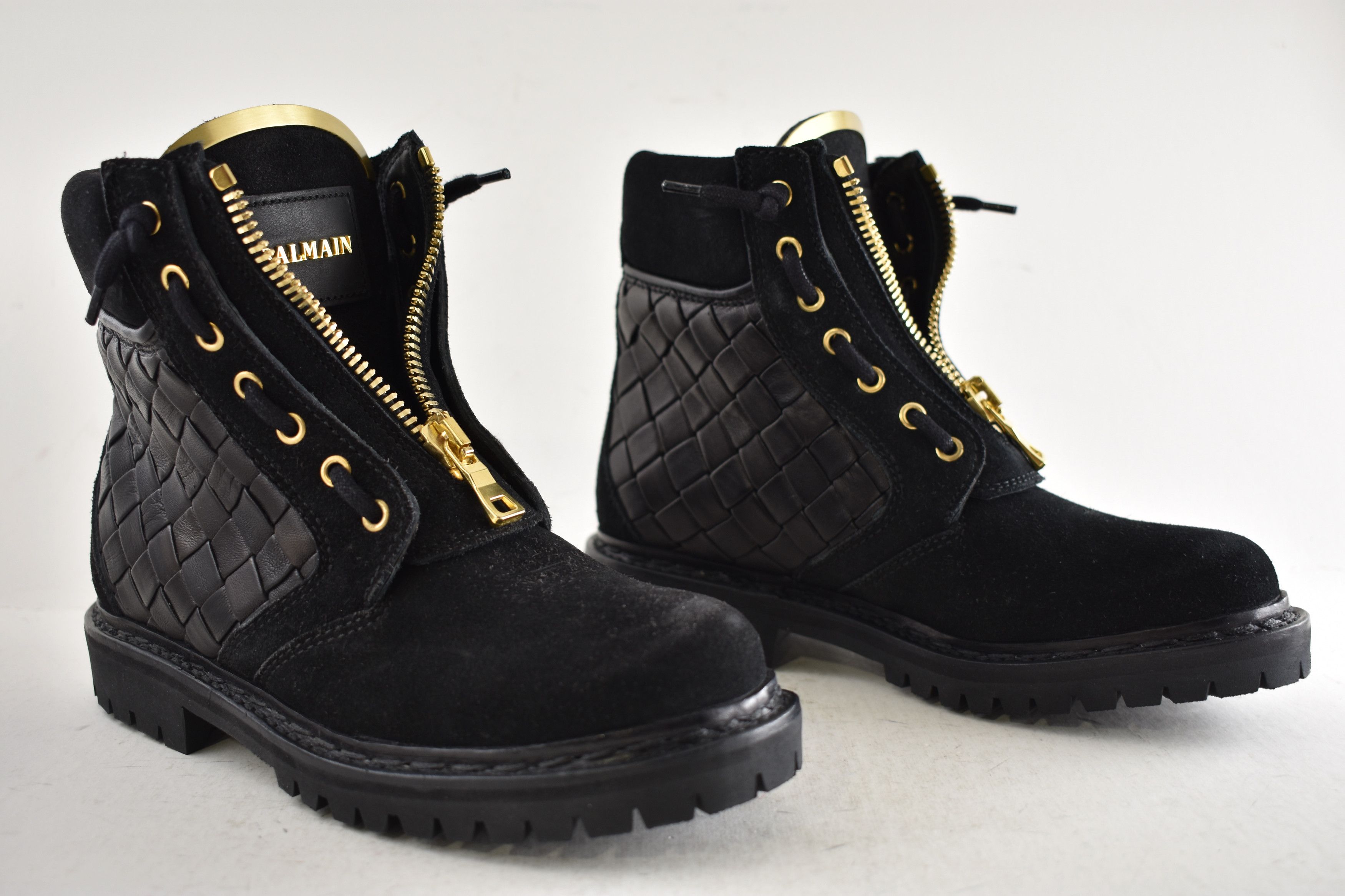 Balmain Taiga Ranger Leather Suede Zipper Biker Moto Combat Boots 36 Size US 6 / IT 36 - 3 Thumbnail