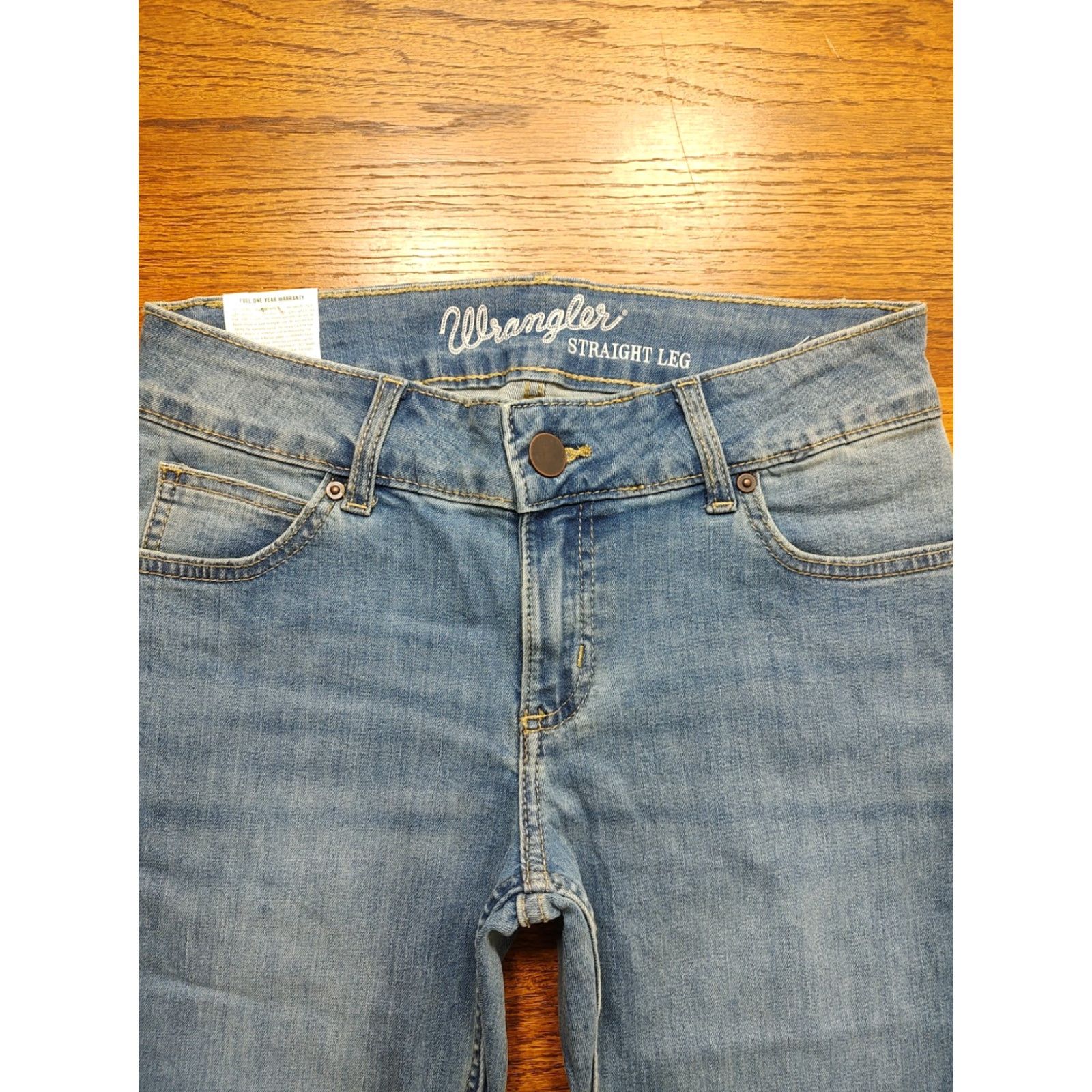 Wrangler VINTAGE Wrangler Jeans Womens 5-Pocket Straight Leg Blue Denim 28x32 Cowgirl Retro Western Womens Jeans Size 26" / US 2 / IT 38 - 5 Thumbnail