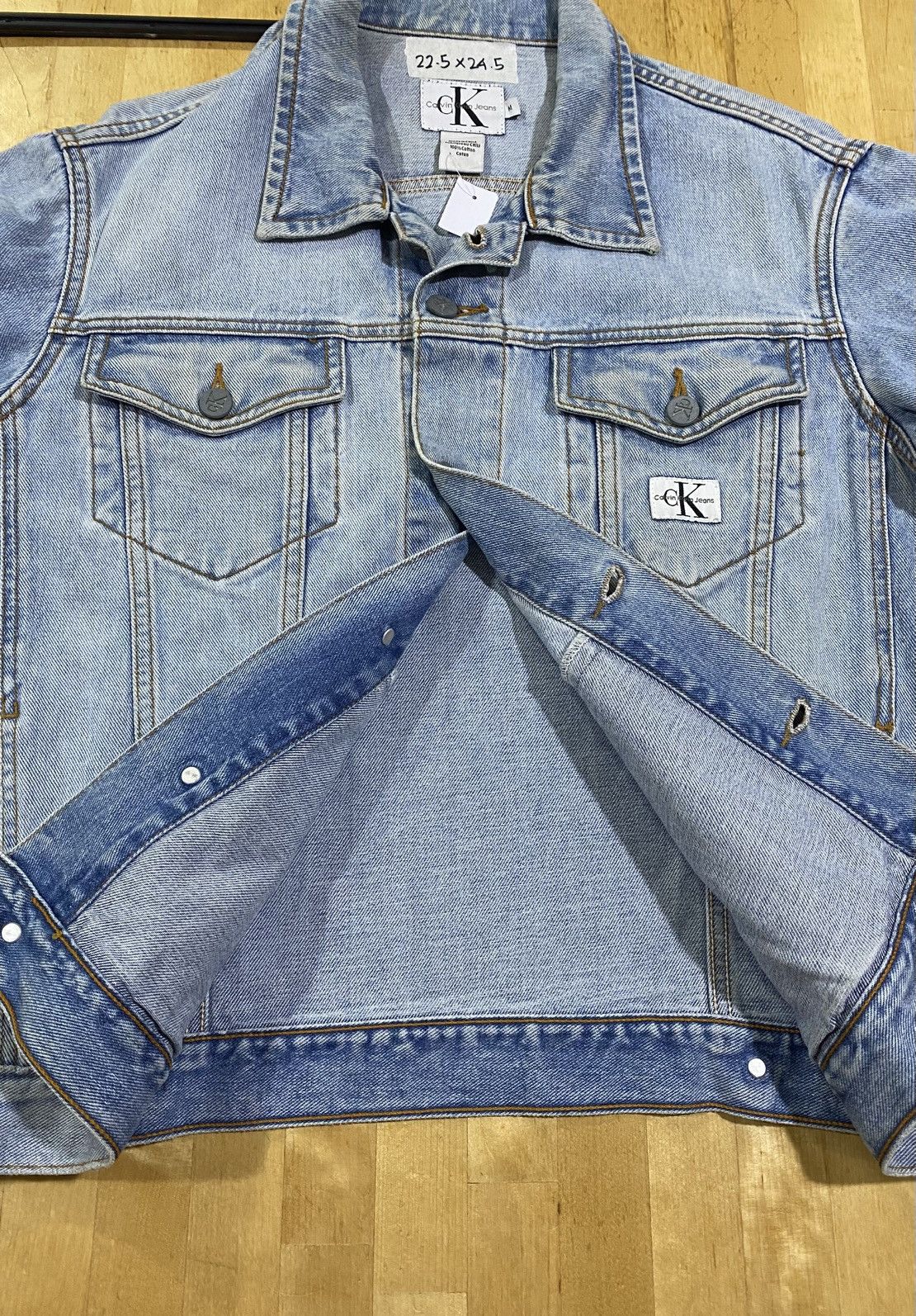 Calvin Klein Vintage CK Calvin Klein Denim Jacket Light Wash Size M / US 6-8 / IT 42-44 - 3 Thumbnail