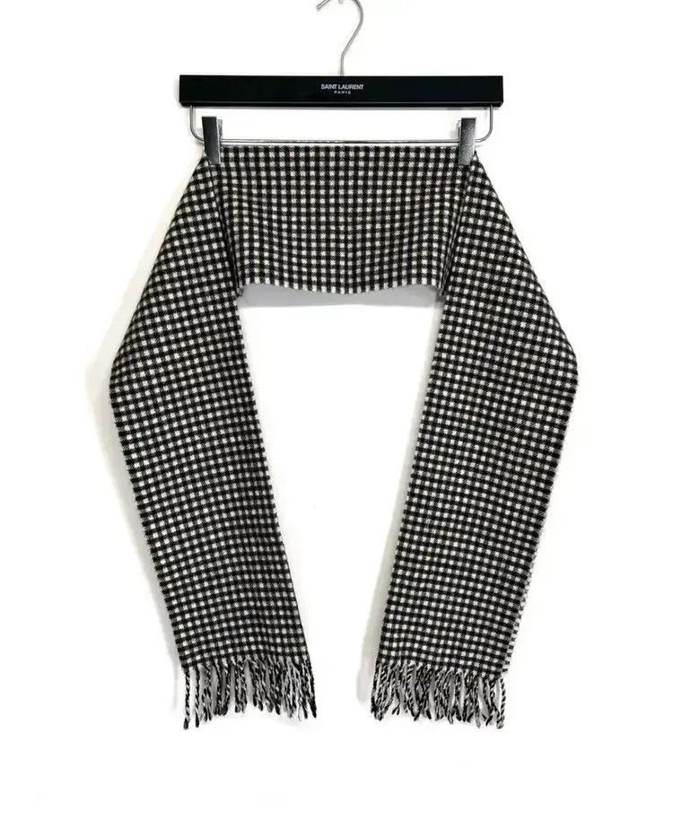 Saint Laurent Paris Saint Laurent Paris 14AW Check Board Scarf-2505 Size ONE SIZE - 2 Thumbnail