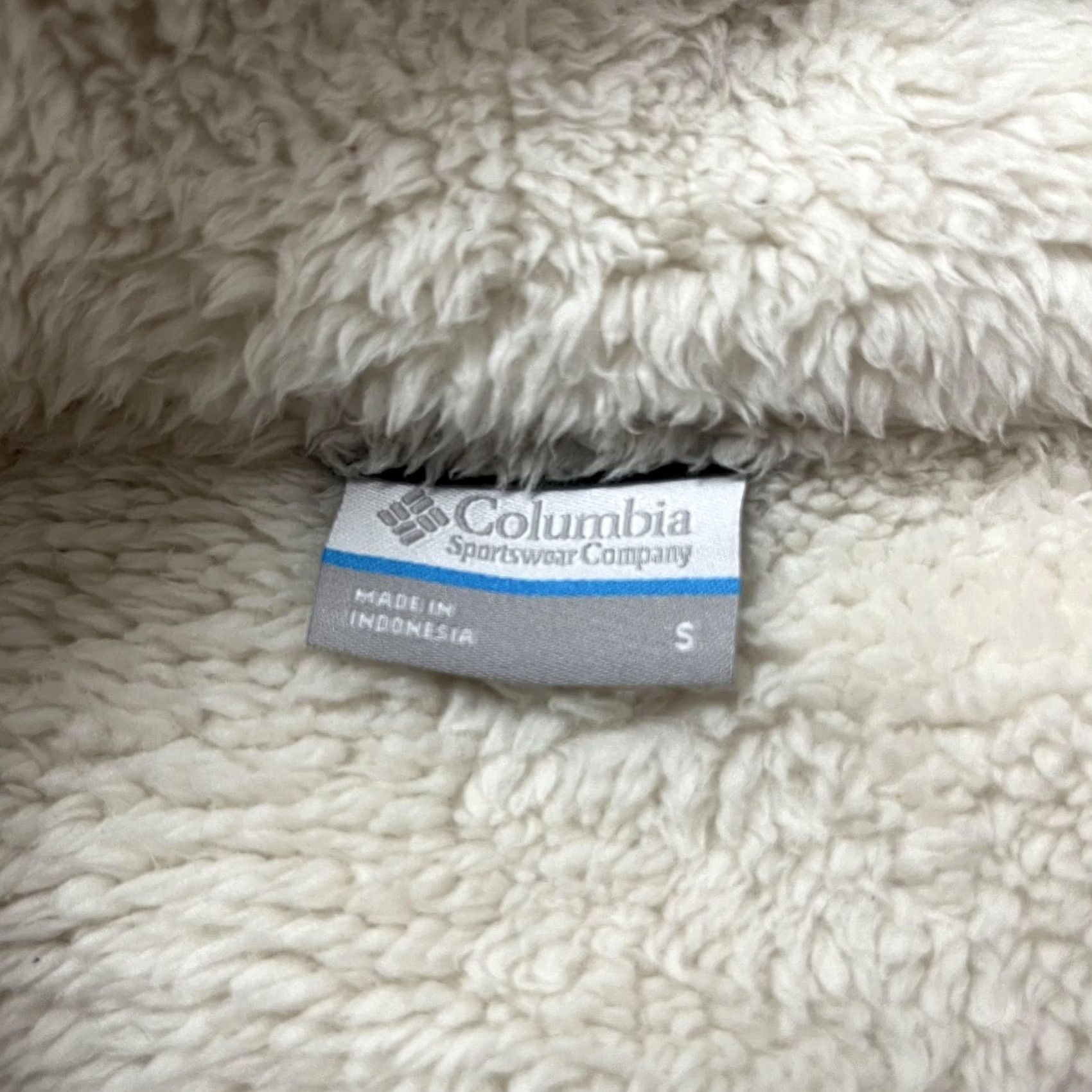 Vintage Columbia Jacket Womens Small White Sherpa Fleece Full Zip Stand Collar Cozy Size S / US 4 / IT 40 - 3 Thumbnail