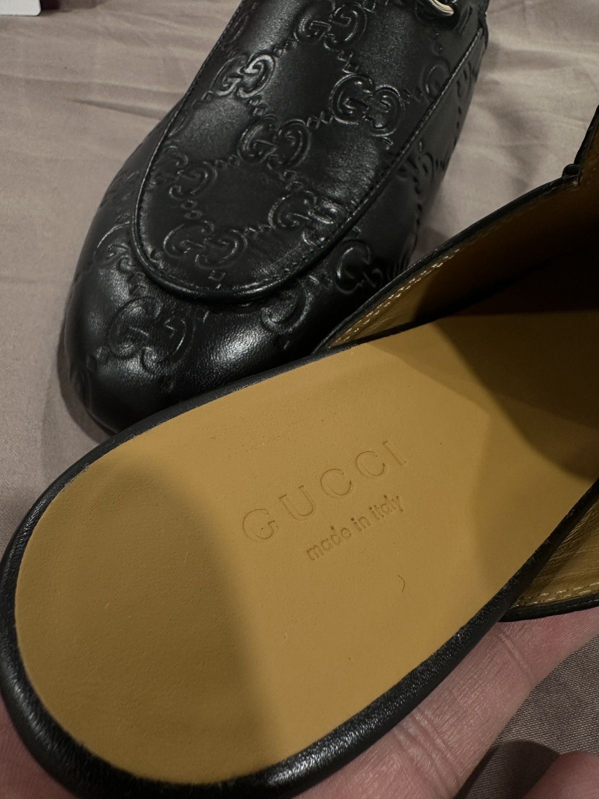 Gucci Gucci Princetown GG Mules in Embossed Leather Size US 6 / IT 36 - 4 Thumbnail