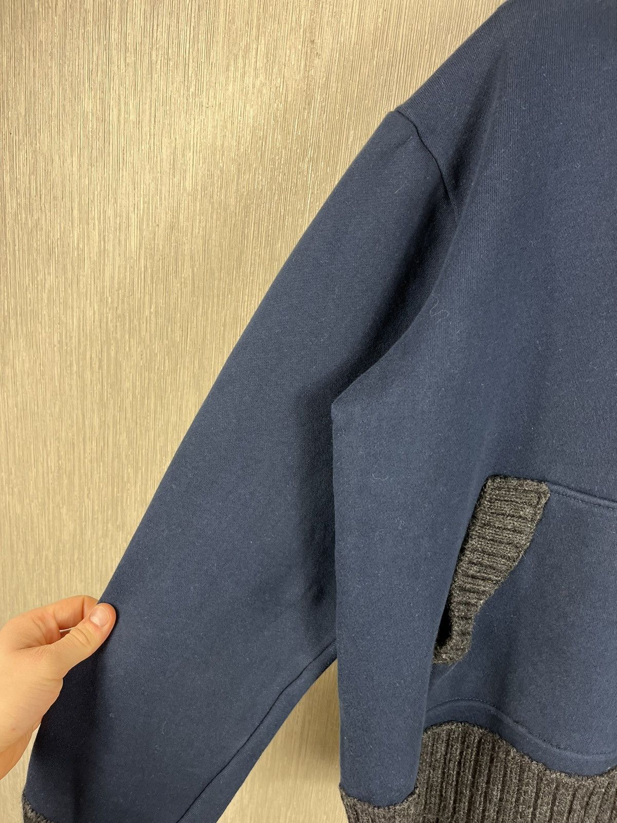 DAVID NAMAN David Mayer Naman hybrid wool cotton knit hoodie button up Size XL / US 12-14 / IT 48-50 - 16 Thumbnail