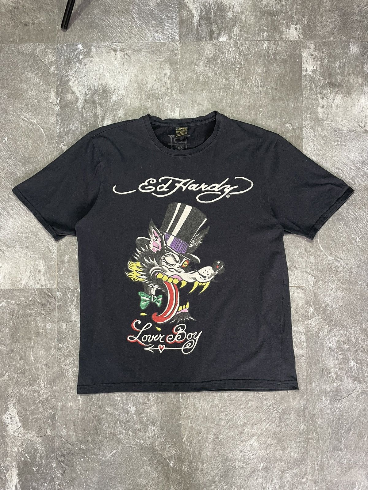Ed Hardy Vintage Ed Hardy By Christian Audigier Wolf T-Shirt Y2k Size US M / EU 48-50 / 2 - 1 Thumbnail