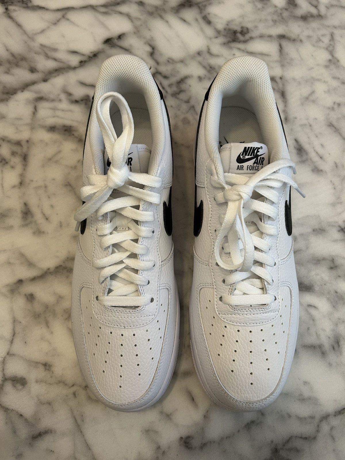 Nike Size 12 AF1 white/black swoosh — new/unused Size US 12 / EU 45 - 4 Thumbnail