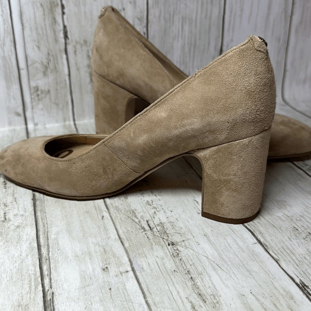Sam Edelman Sam Edelman Stillson Suede Leather Beige Block Heels Women's Size 5 Tan Pump Women US Shoe Size 5 Leather Upper Heel 3” Size US 5 / IT 35 - 4 Thumbnail