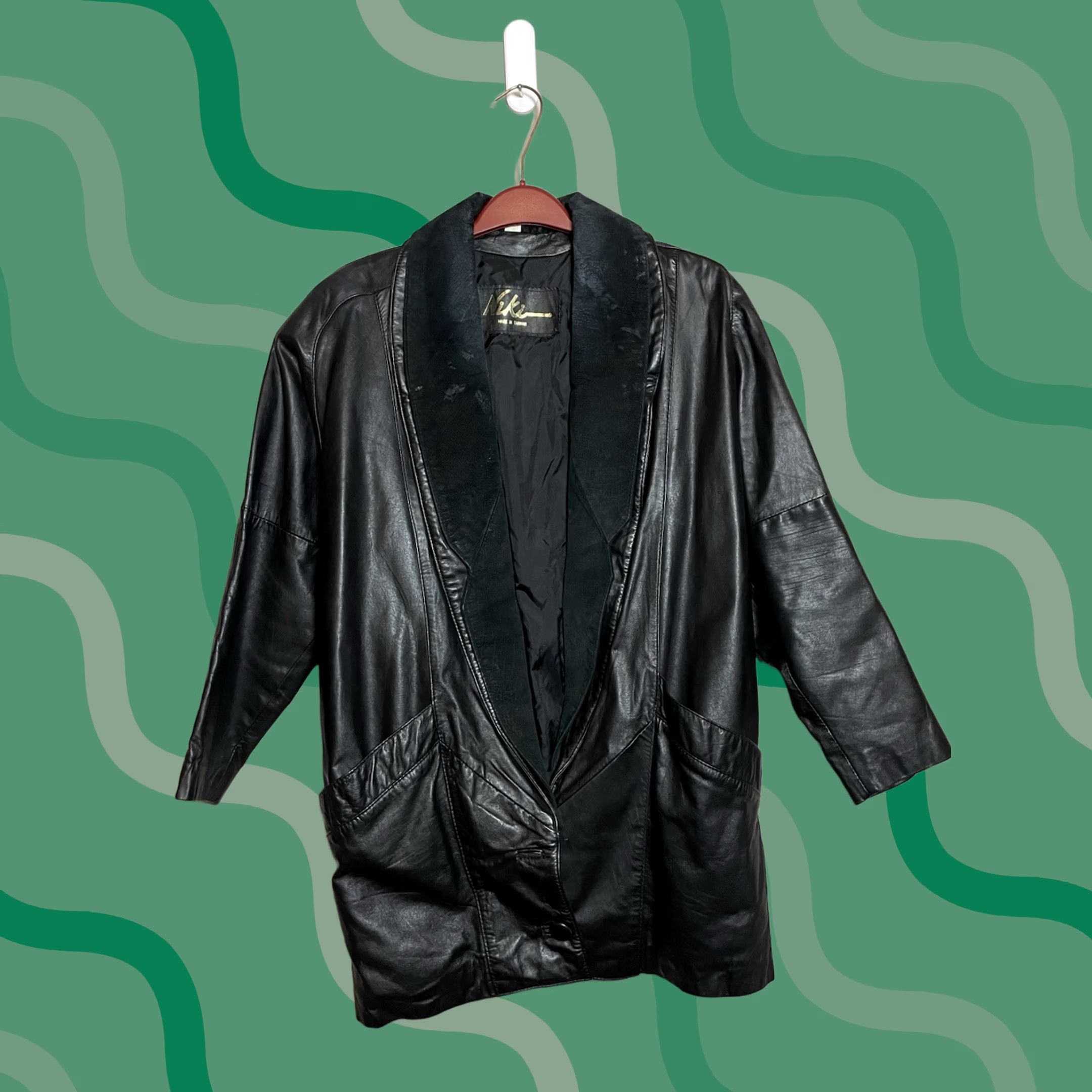 Vintage VINTAGE Niki Blazer Leather Jacket Women's Black M Size Modern Basic Jacket Men? (No) Size M / US 6-8 / IT 42-44 - 1 Thumbnail