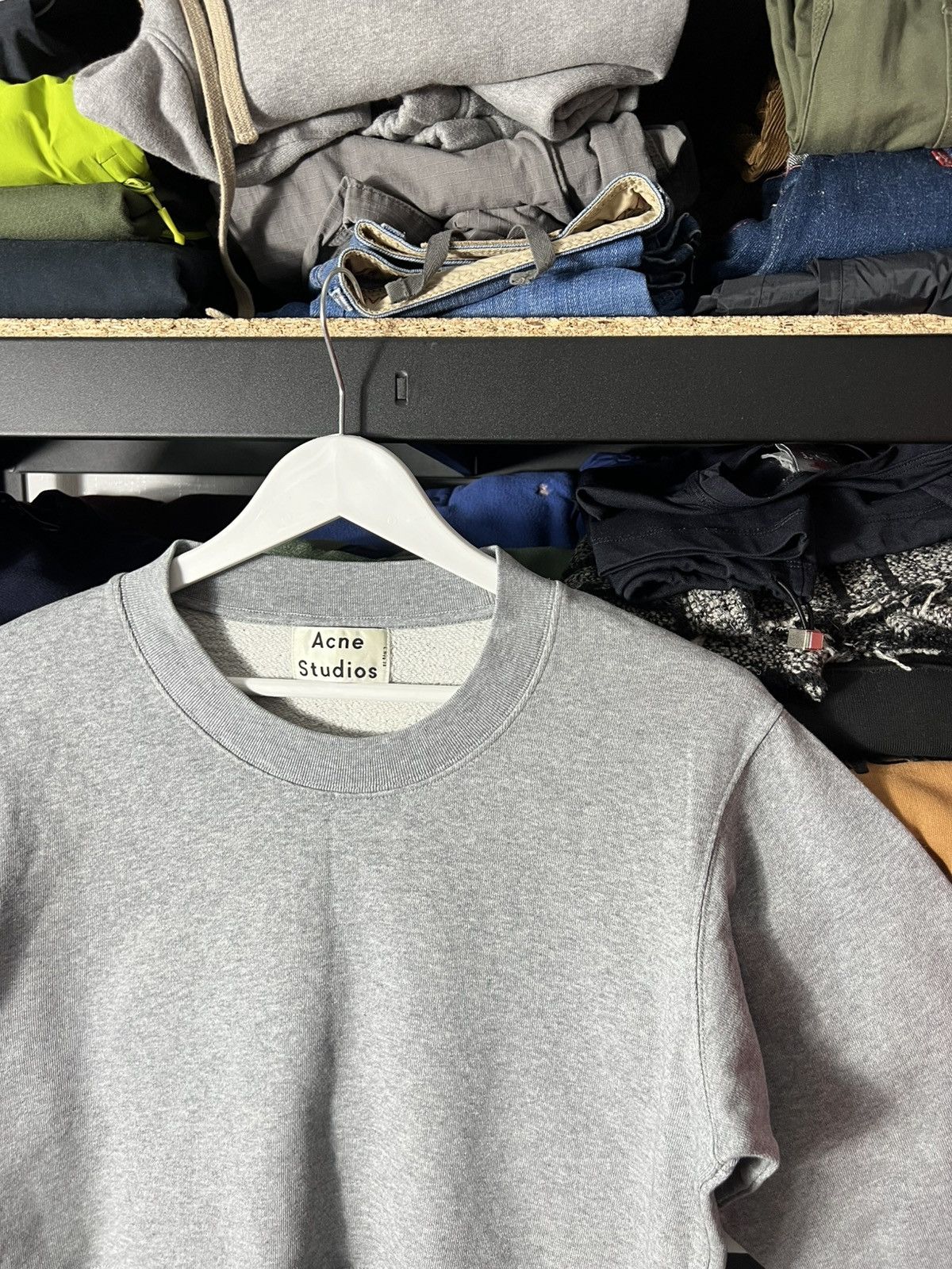 Acne Studios 🩶 Acne Studios Bird Z Sweatshirt Fleece Pullover Cropped Size XS / US 0-2 / IT 36-38 - 2 Thumbnail