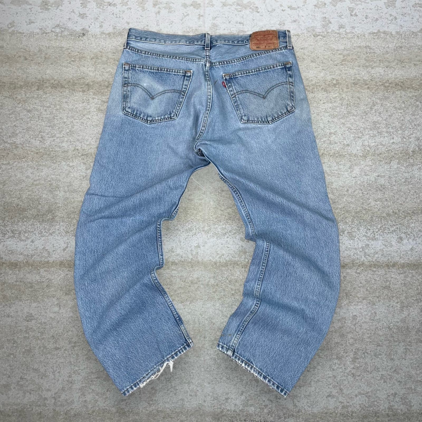 image of Crazy Vintage 90's Levis Jeans 501 Regular Straight Light in Blue, Men's (Size 38)