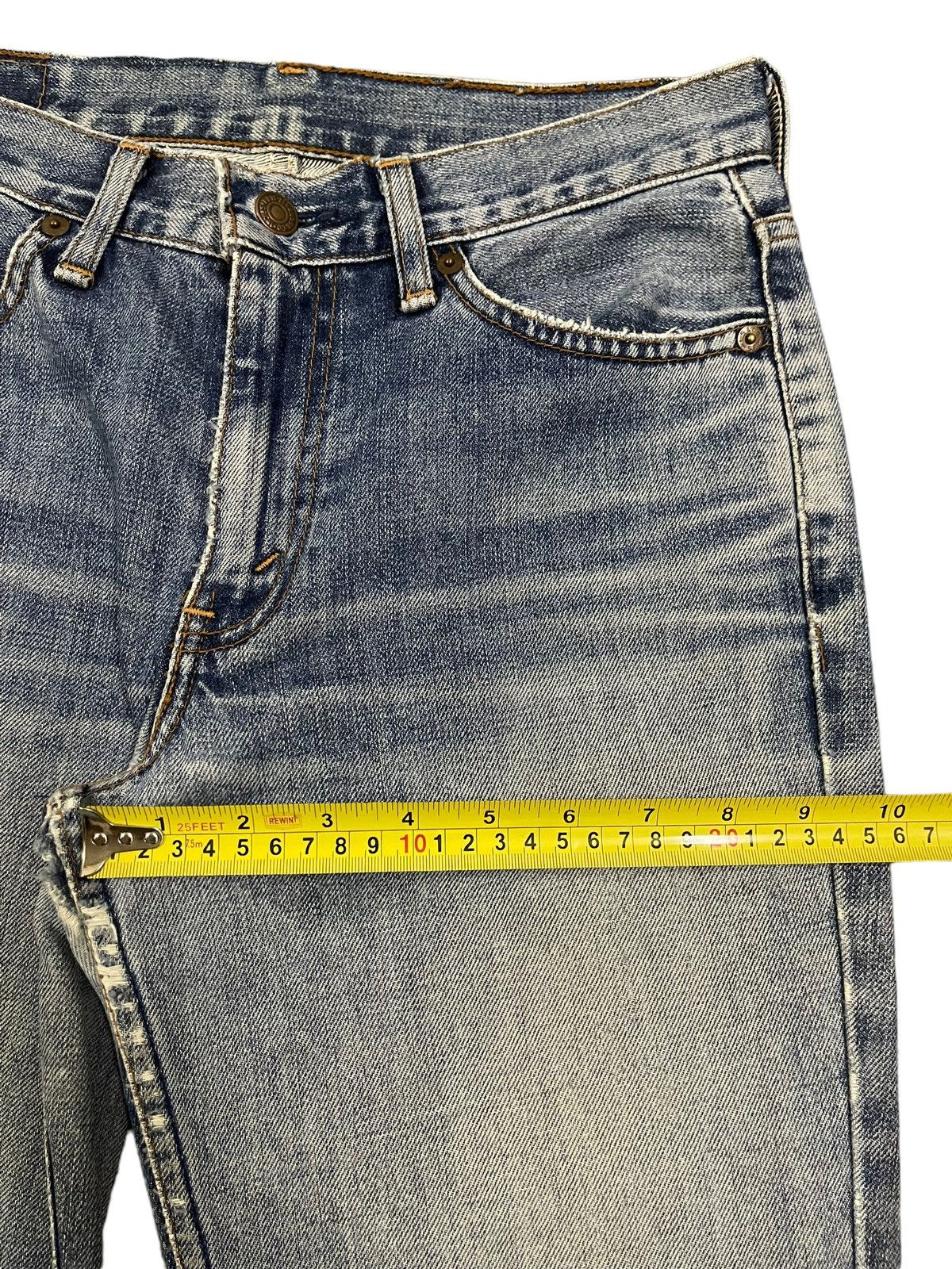 Levi's Vintage Japan 80s Levis Blue Wash Distressed Flare Jeans Size US 29 - 15 Thumbnail