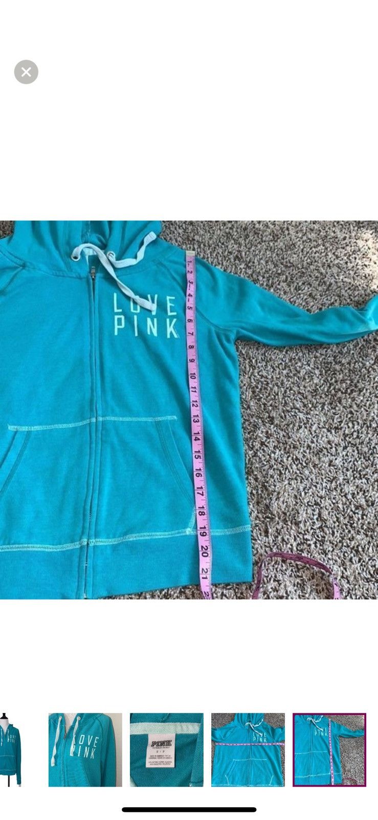 Pink Pink Victoria’s Secret small logo zip up hoodie Size S / US 4 / IT 40 - 4 Thumbnail