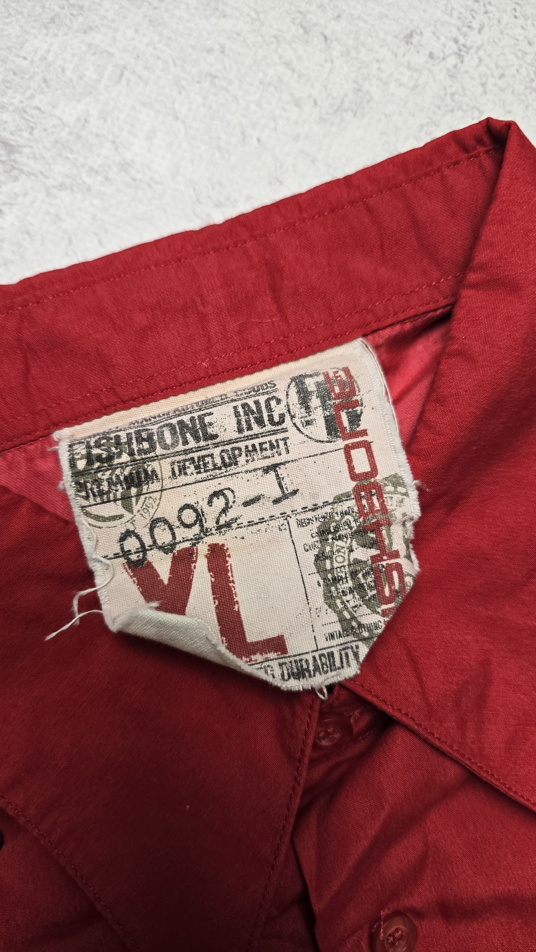 Other Fishbone Dragon Graphic Button Up Shirt Red Vintage Y2K Size US XL / EU 56 / 4 - 9 Thumbnail