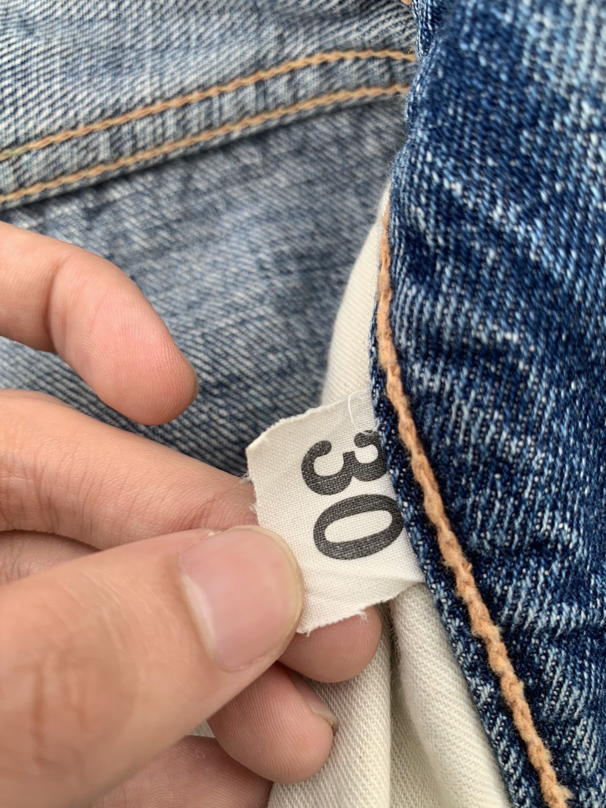 Japanese Brand × Warehouse & Co. VINTAGE WAREHOUSE SELVEDGE JAPANESE DISTRESSED DENIM Size US 29 - 21 Thumbnail