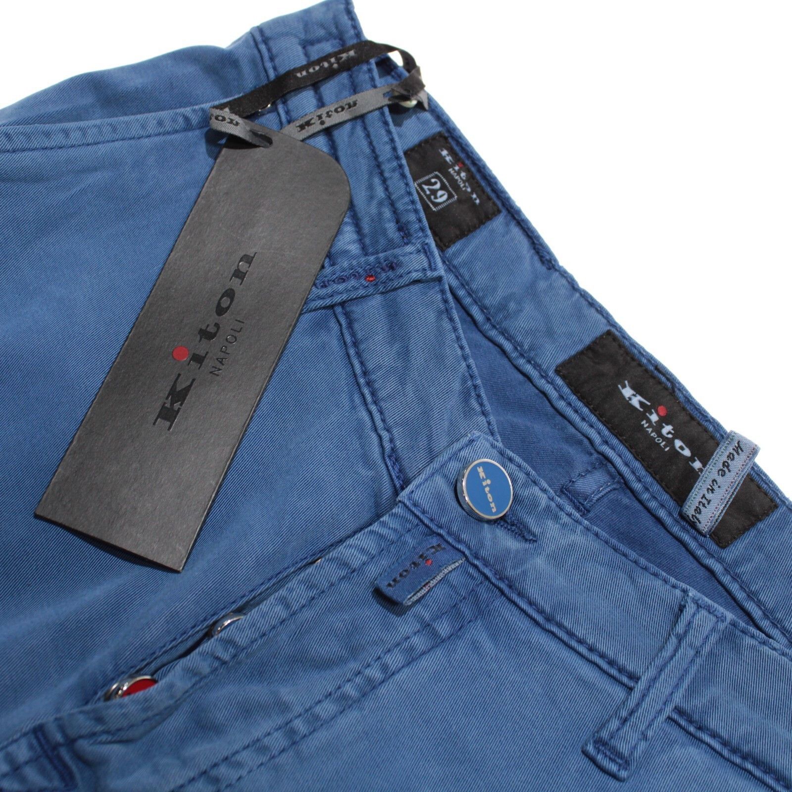 Kiton Kiton New with tags Chino Size 29 US In Blue Size US 29 - 1 Thumbnail