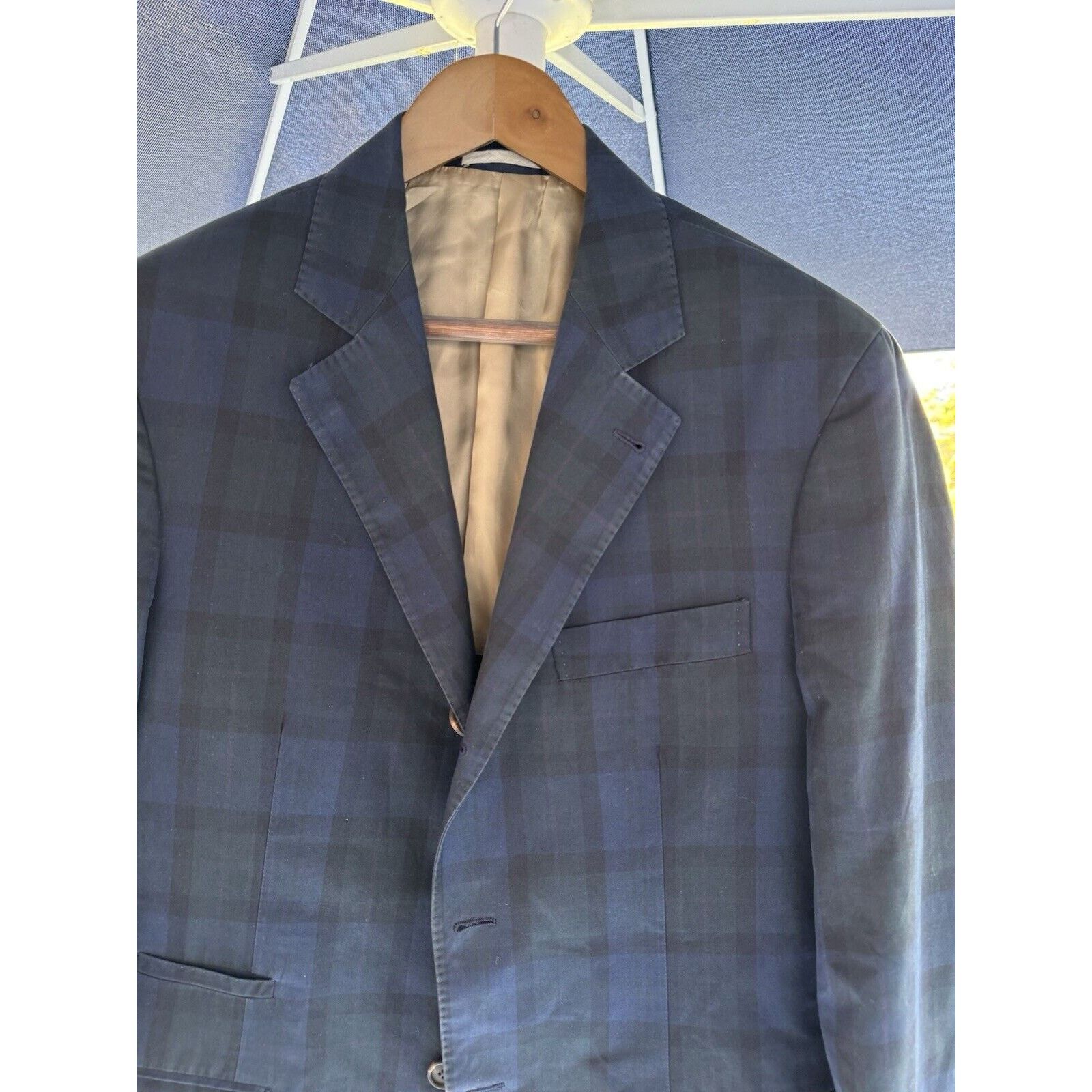 Brunello Cucinelli Brunello Cucinelli Blackwatch Plaid Cotton Jacket Size 50/40 Size 40R - 5 Thumbnail