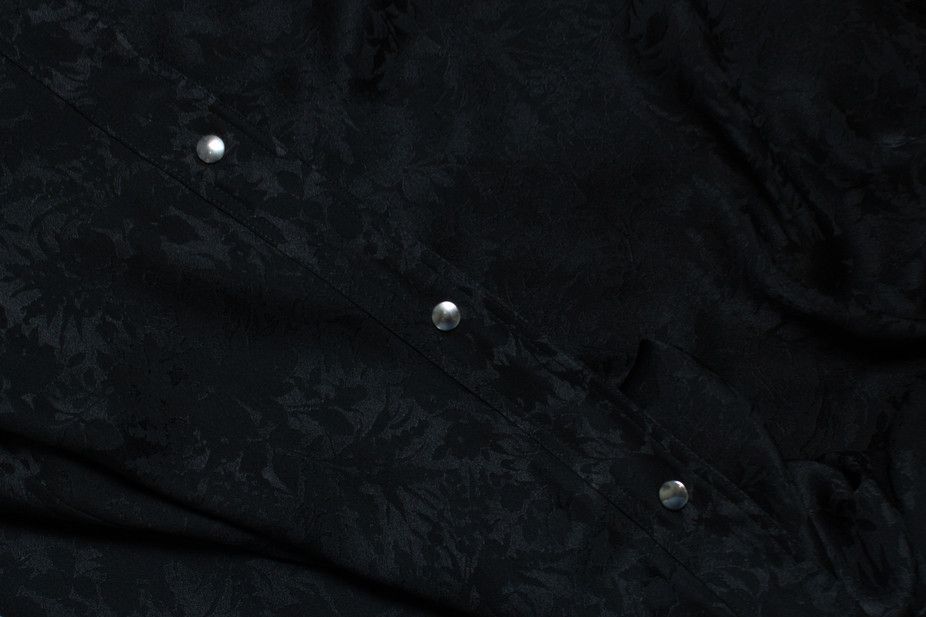 Saint Laurent Paris Saint Laurent, Black silk short sleeve floral printed shirt Size US M / EU 48-50 / 2 - 6 Thumbnail