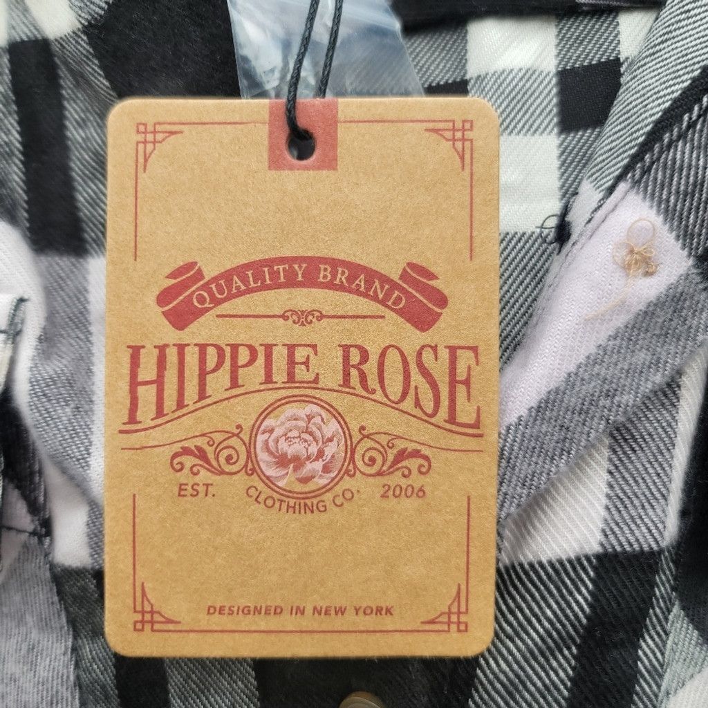 Other NWT Hippie Rose Flannel Hooded Button Down Shirt Lightweight Size XS / US 0-2 / IT 36-38 - 6 Thumbnail