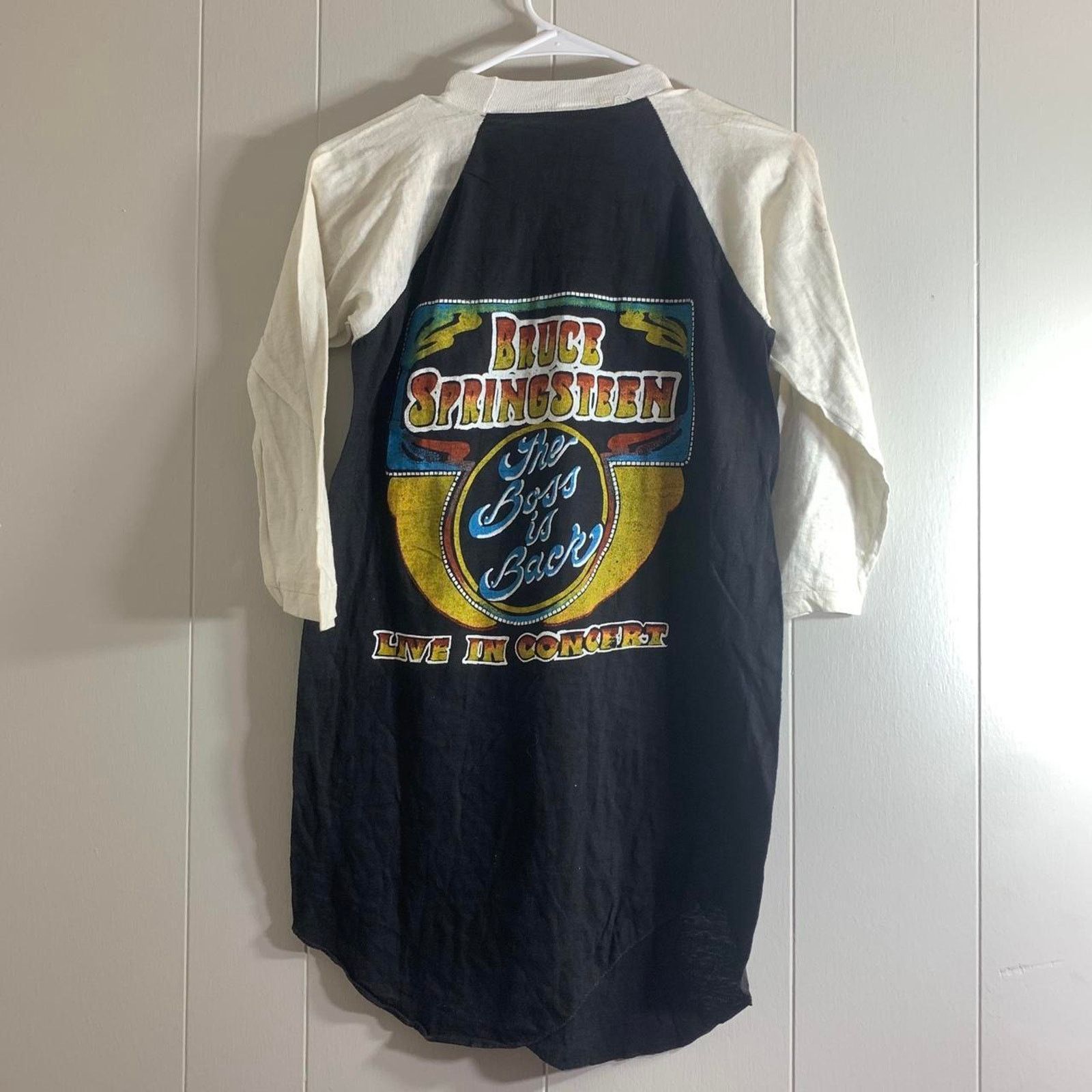 Vintage 80’s BRUCE SPRINGSTEEN Boss Is Back 3/4 sleeve tee shirt M Size US M / EU 48-50 / 2 - 6 Thumbnail