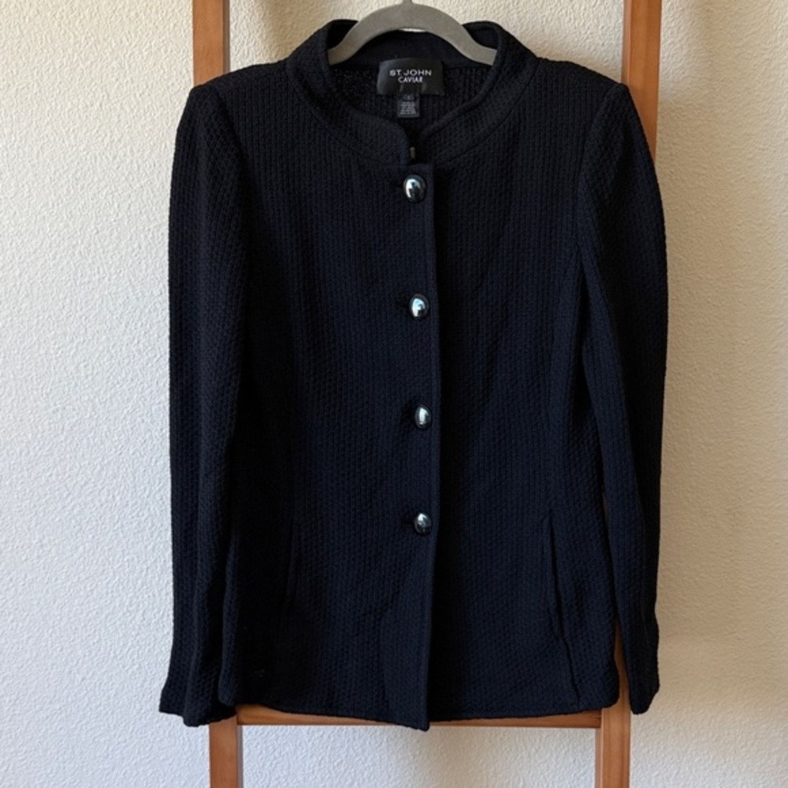 St. John St. John caviar size 2 Classic Black Blazer Size S / US 4 / IT 40 - 1 Thumbnail