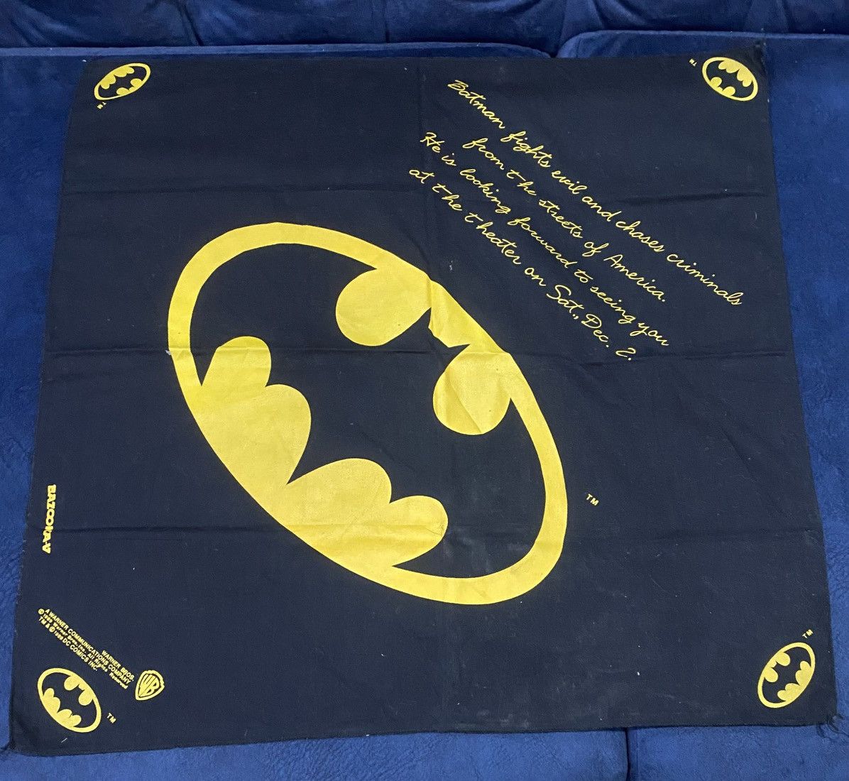 DC Comics × Marvel Comics × Vintage vtg 1989 batman pocket square Size ONE SIZE - 1 Thumbnail