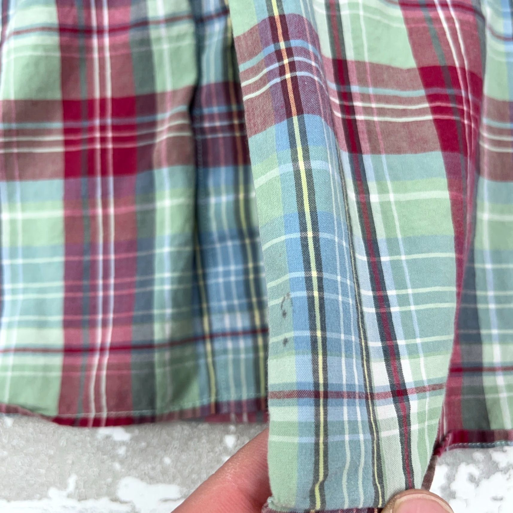 Ralph Lauren Ralph Lauren Shirt Men XL Green Plaid Button-Up Dress Shirt Mcmeel Poplin Pocket Shirt Size 46R - 6 Thumbnail