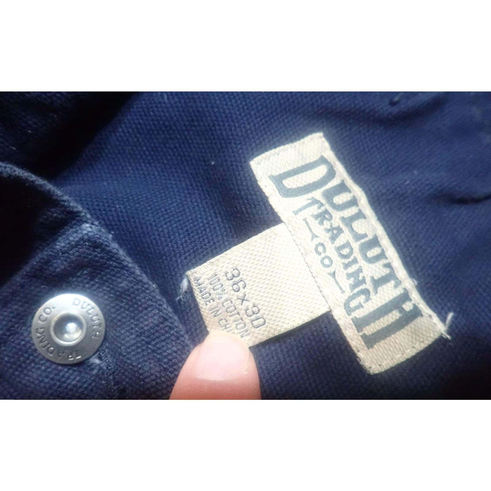Duluth Trading Company Vintage Duluth Trading Co Mens Cargo Pants Size 36x27 Heavy Navy Canvas Relaxed Fit Workwear Size US 36 / EU 52 - 3 Thumbnail