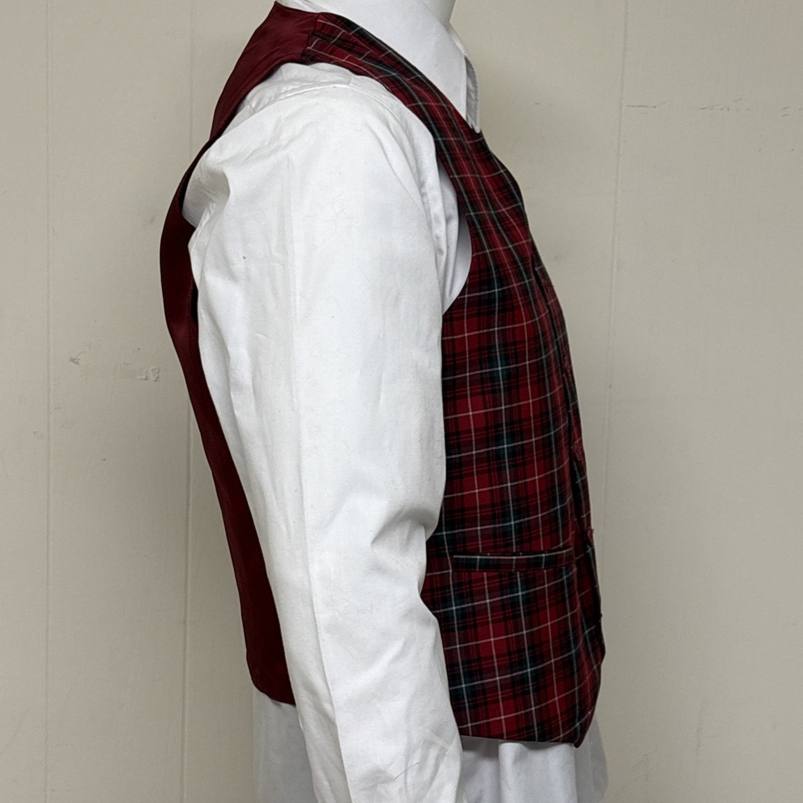 Pendleton Vintage Pendleton Wool Vest Red Tartan Plaid Waistcoat Unise Size 42R - 2 Thumbnail