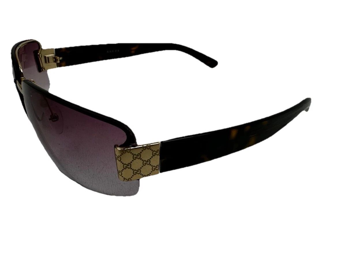 Gucci Gucci Sunglasses GG1797/S Brown Gold Frameless Rimless Size ONE SIZE - 5 Thumbnail