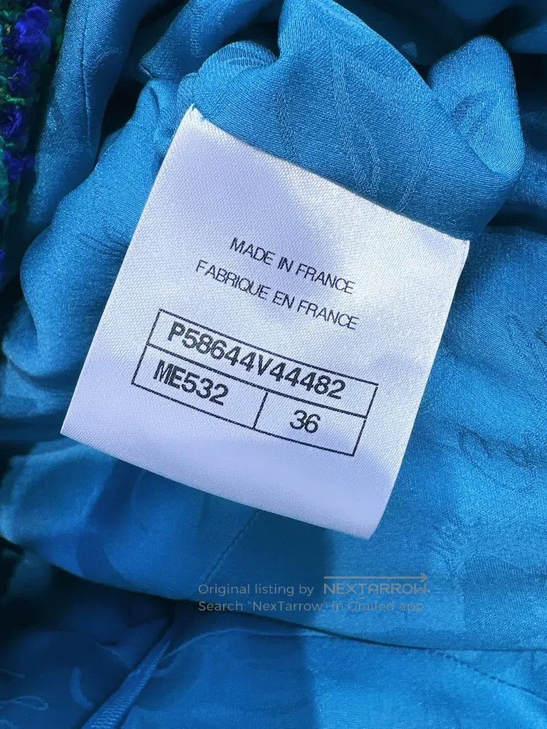Chanel Chanel Waterfall Series Peacock Blue Woven Sleeveless Dres Size XS / US 0-2 / IT 36-38 - 7 Thumbnail
