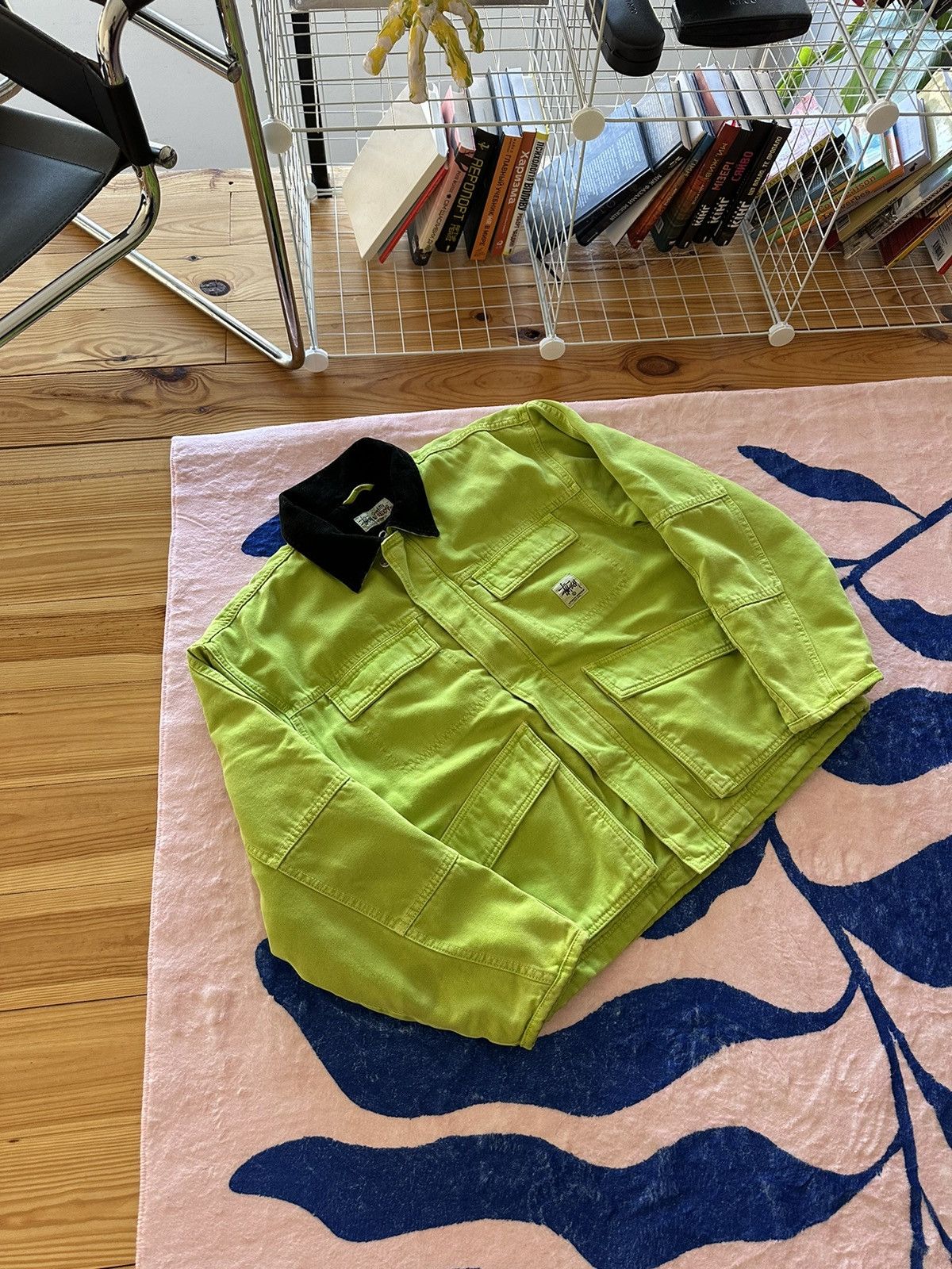 Stussy Stussy Washed Canvas Shop Jacket Lime Size US M / EU 48-50 / 2 - 2 Thumbnail