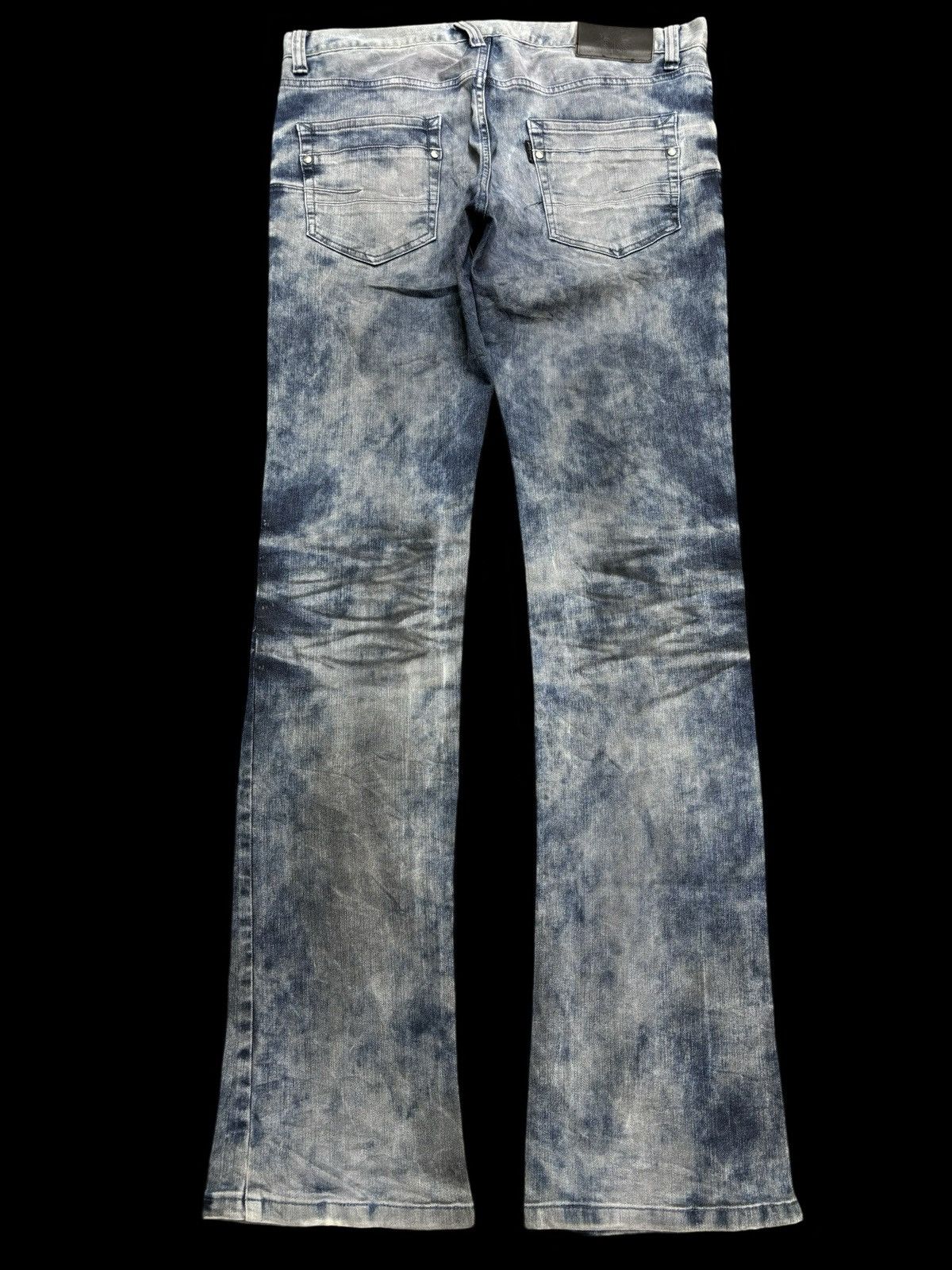 Japanese Brand 💥FLARE💥Insane Style Tornado Mart Japan Flare Denim F466 Size US 35 - 2 Thumbnail