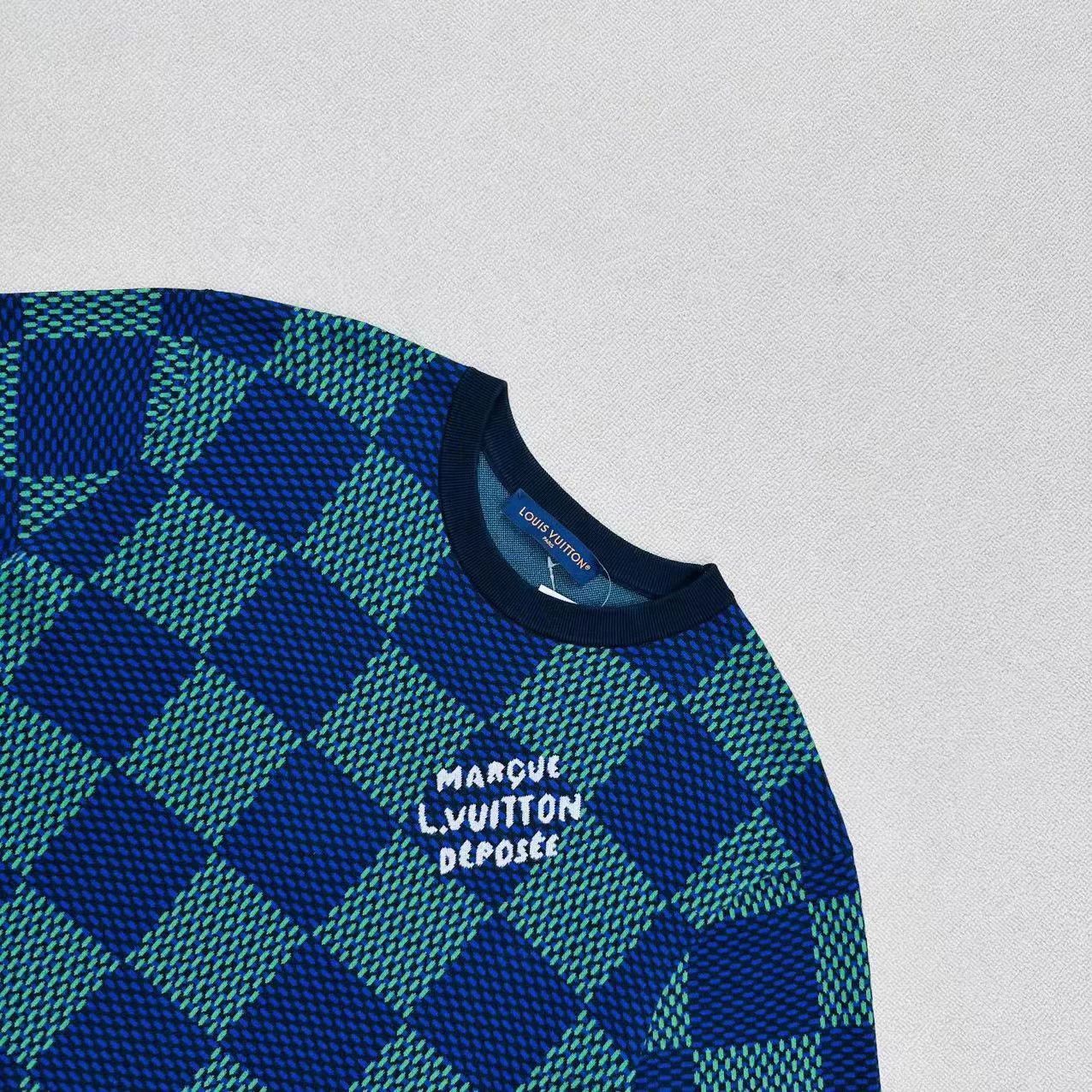 Louis Vuitton LV SS25 Check Short Sleeve Tee L Mint Size US L / EU 52-54 / 3 - 3 Thumbnail